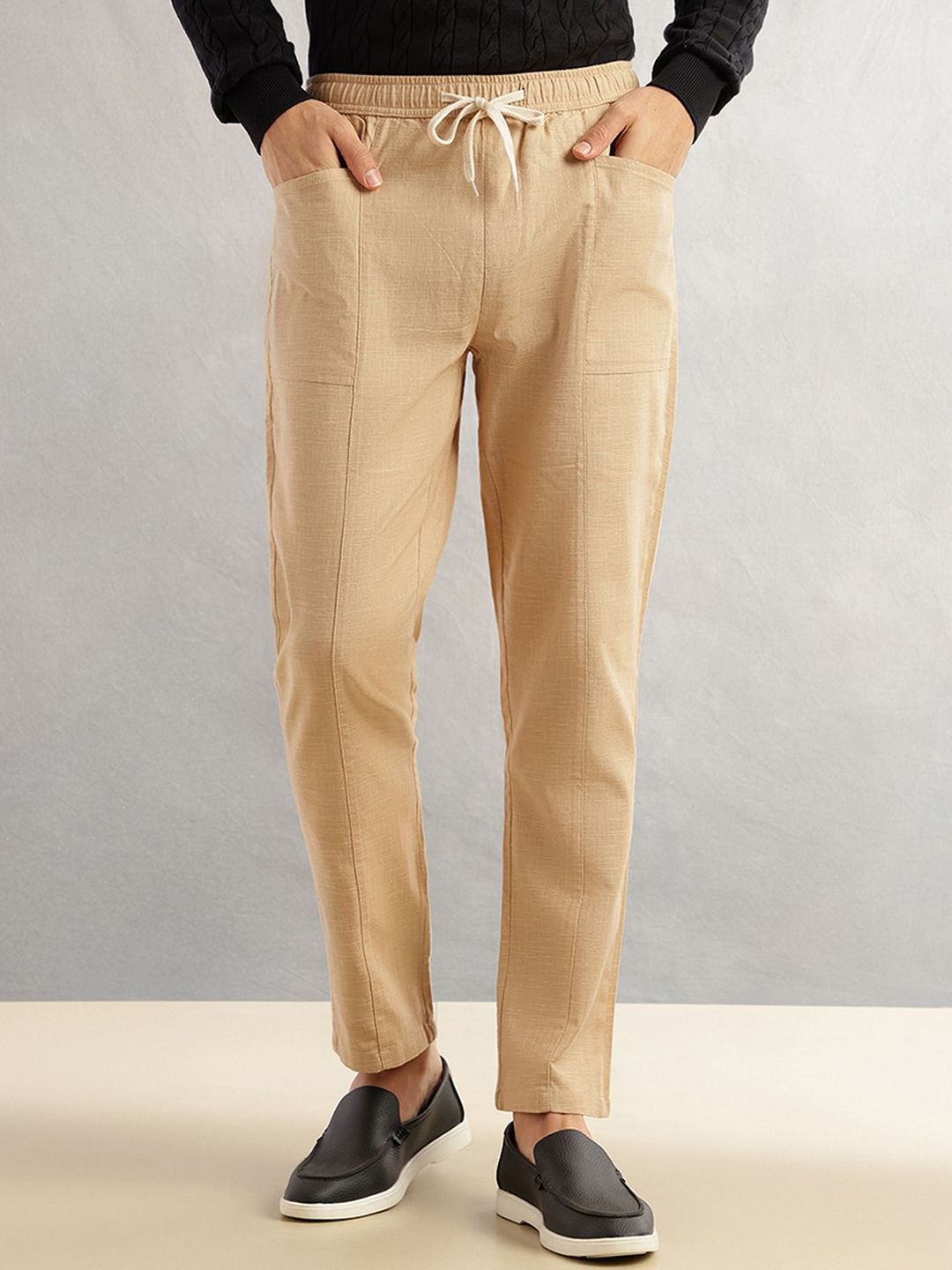 Thomas Scott Men Smart Regular Fit Mid-Rise Pure Cotton Trouser-picture-26