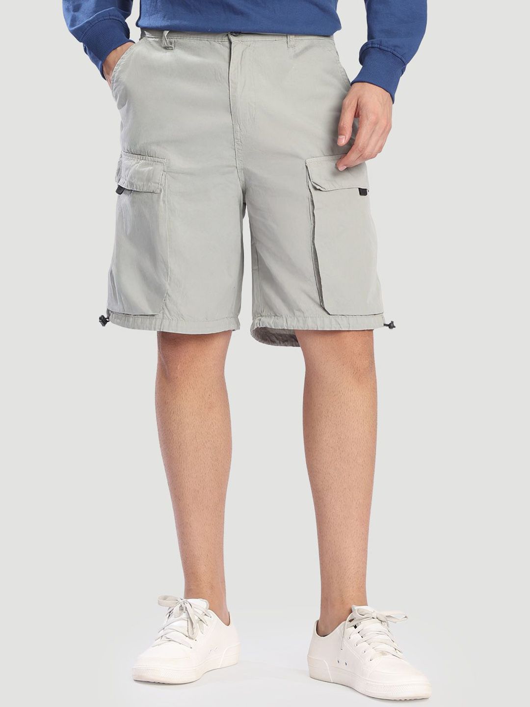 Bene Kleed Men Relaxed Fit Cargo Shorts with Adjustable Hem-picture-11