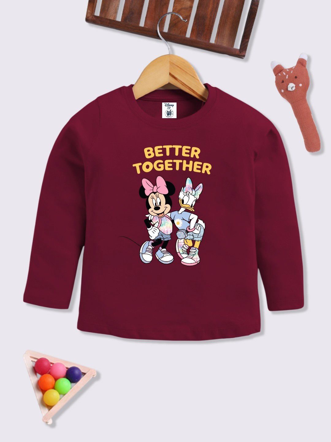 yk disney YK X Minute Mirth Girls Minnie Mouse & Daisy Duck Printed Cotton T-shirt-picture-10