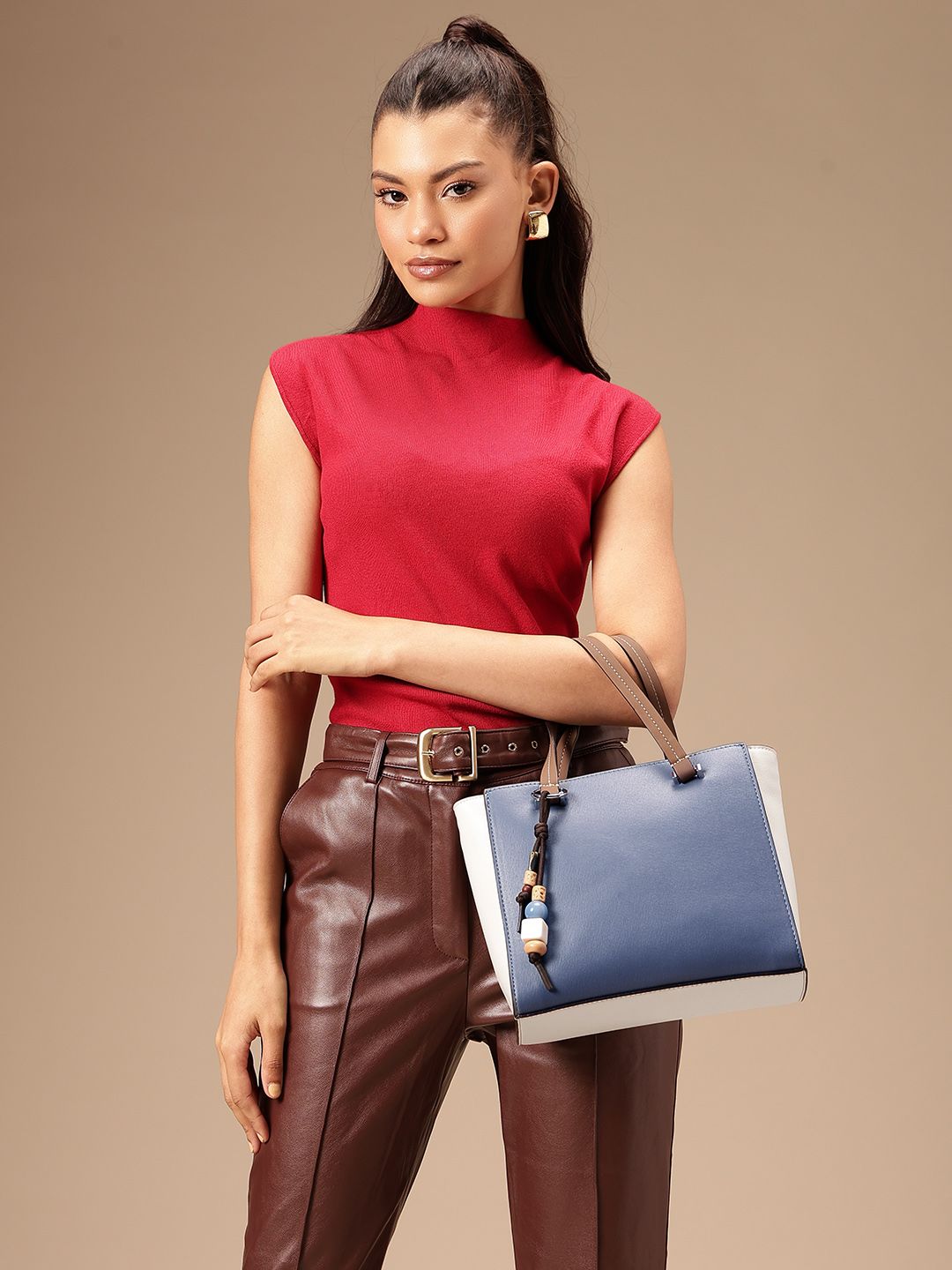 PARFOIS Colourblocked Structured Handheld Bag-picture-22