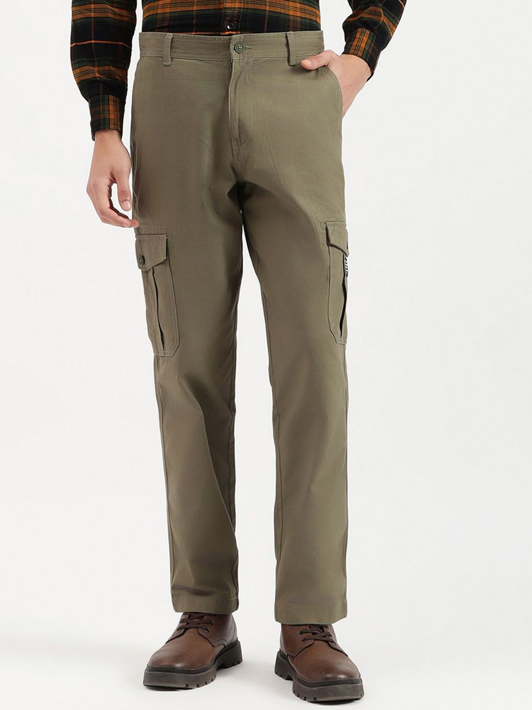 United Colors of Benetton Men Straight Fit Cargos Trousers-picture-28