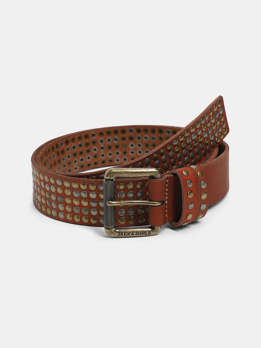 Jack & Jones Men Embellished Leather Belt-image-1