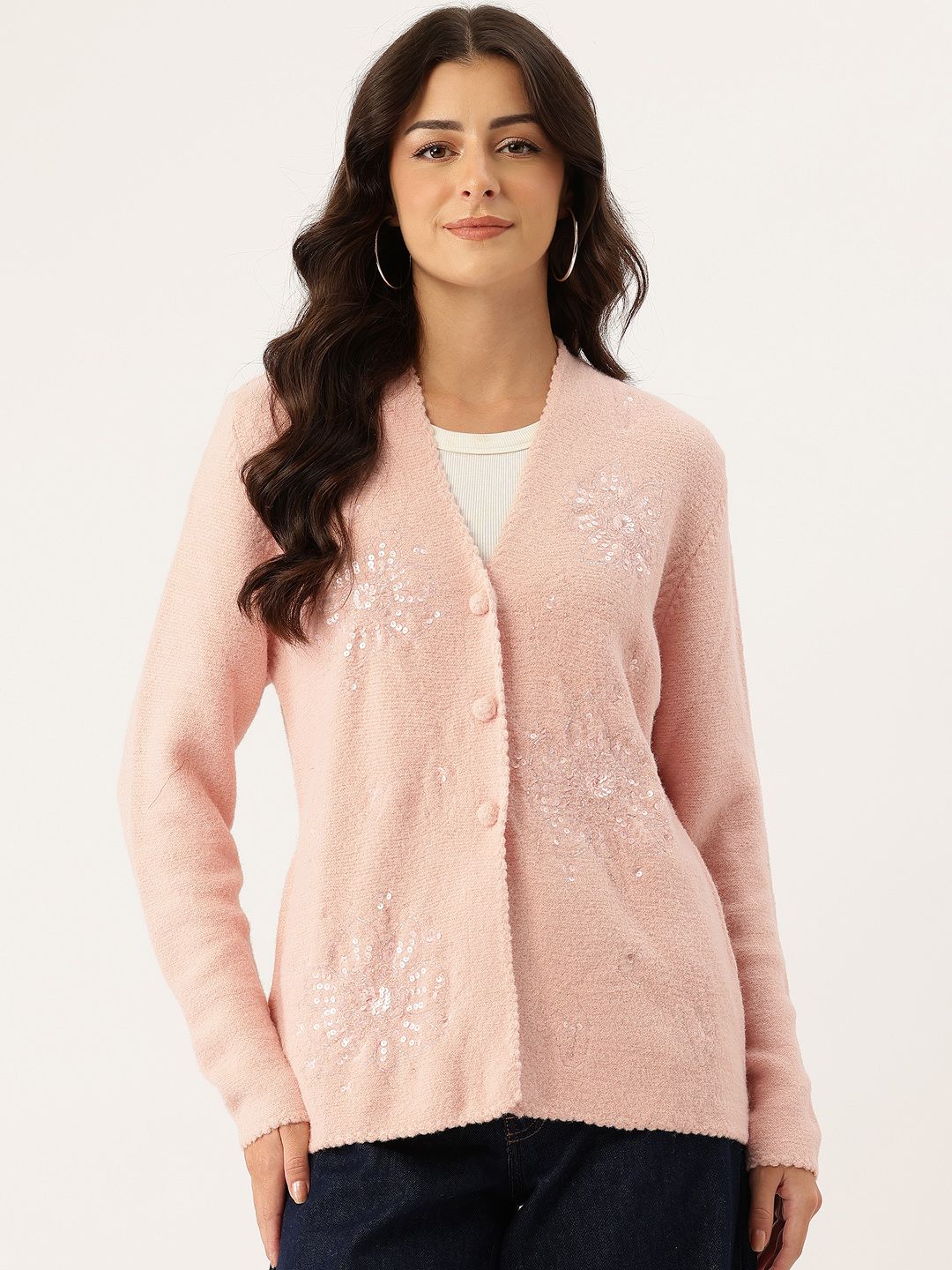 APSLEY Floral Self Design Embellished Cardigan-picture-37