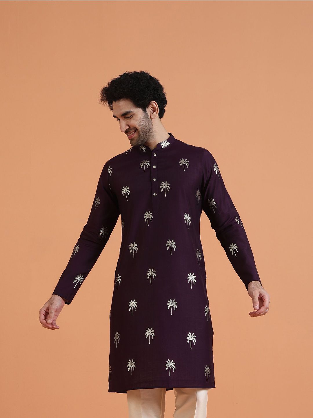 KISAH Men Quirky Embroidered Festive Straight Kurta-picture-26