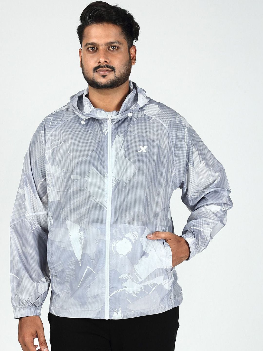 Xtep Printed Hooded Lightweight Sporty Jacket-picture-31