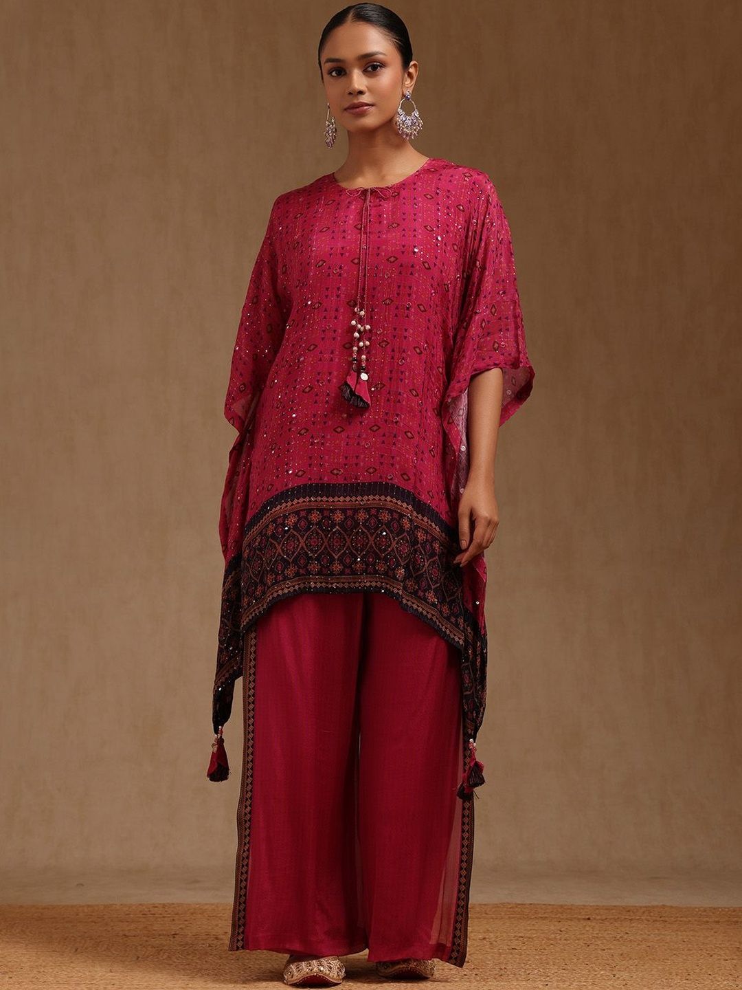 Soch Women Ethnic Motifs Printed Sequinned Kurta with Palazzos-picture-56