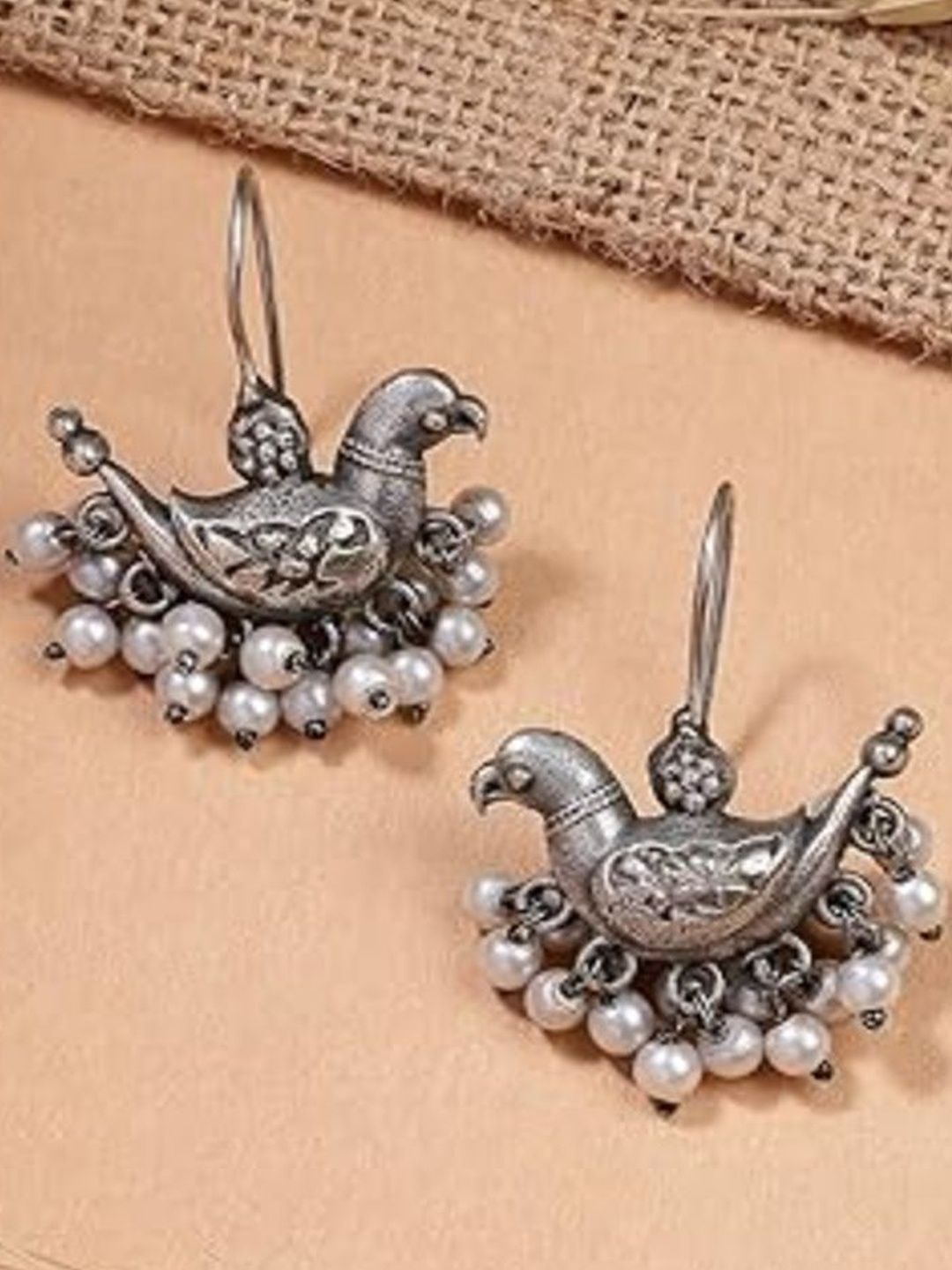 BMINO Silver-Plated Brass Drop Earrings-picture-36
