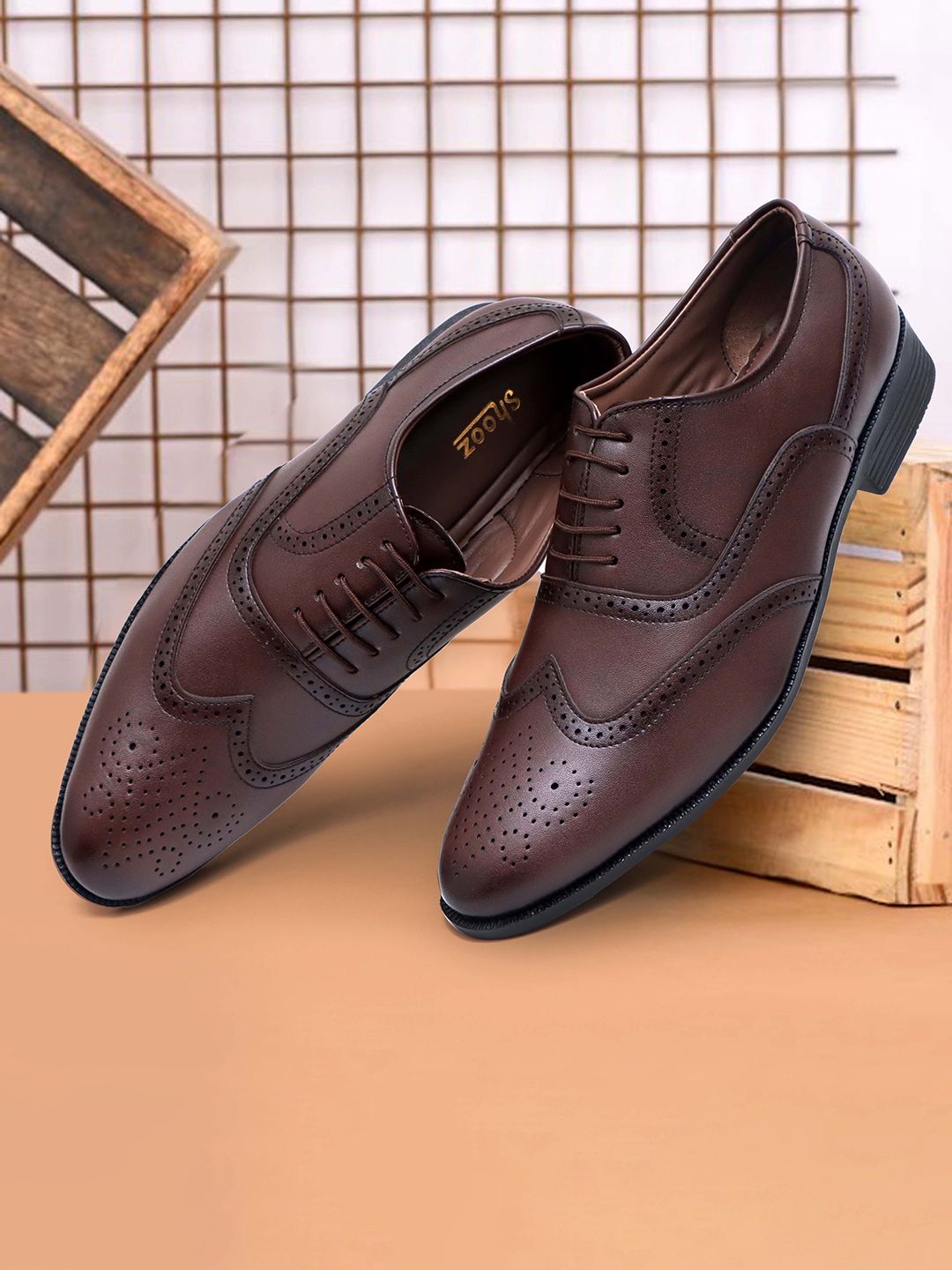 Shooz Men Lace-Ups Solid Formal Brogues-picture-31