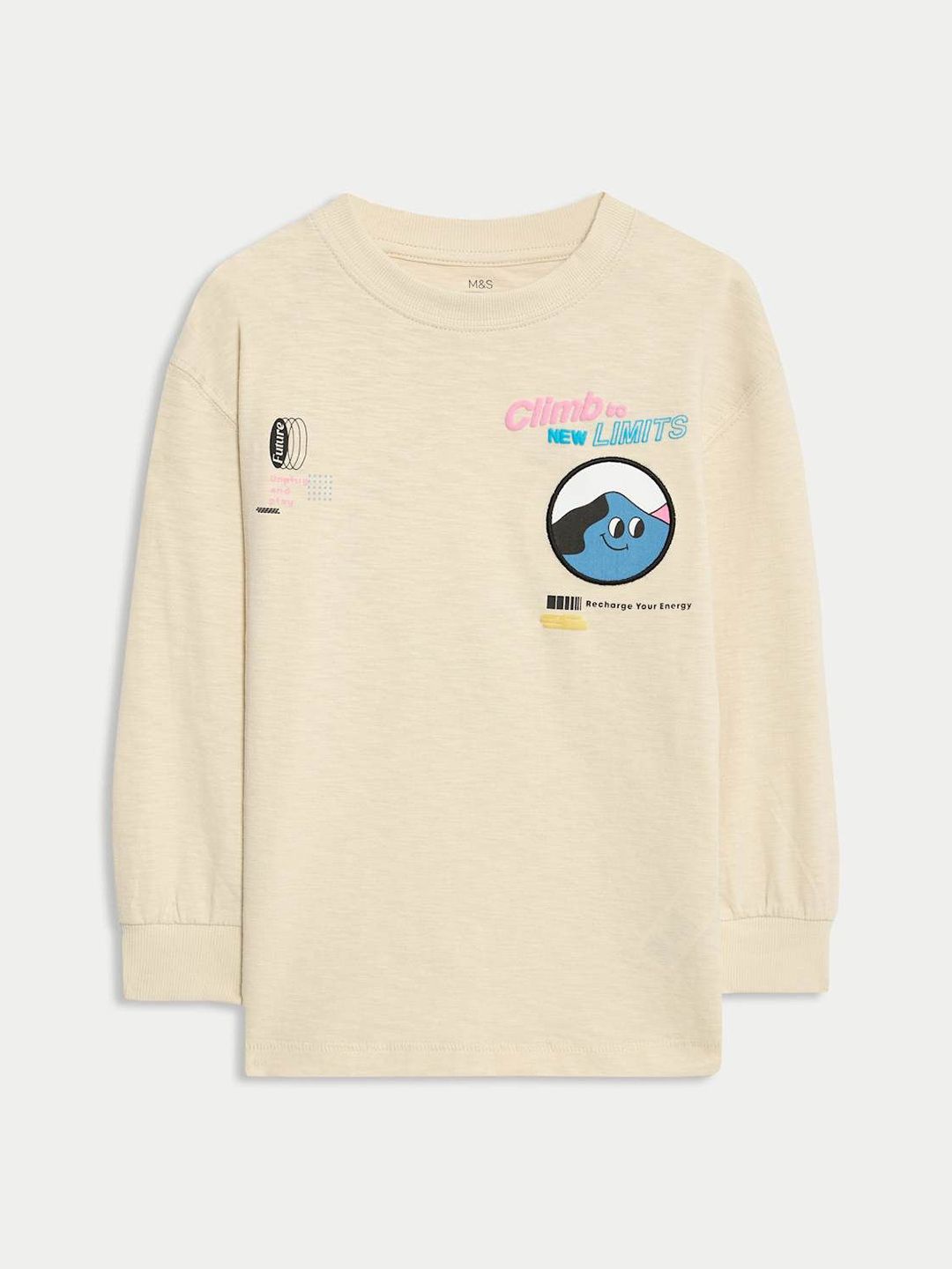 Marks & Spencer Boys Typography Printed Round Neck Oversized T-shirt-picture-47