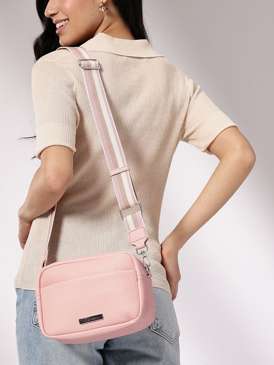Mast & Harbour Textured Structured Sling Bag-picture-16