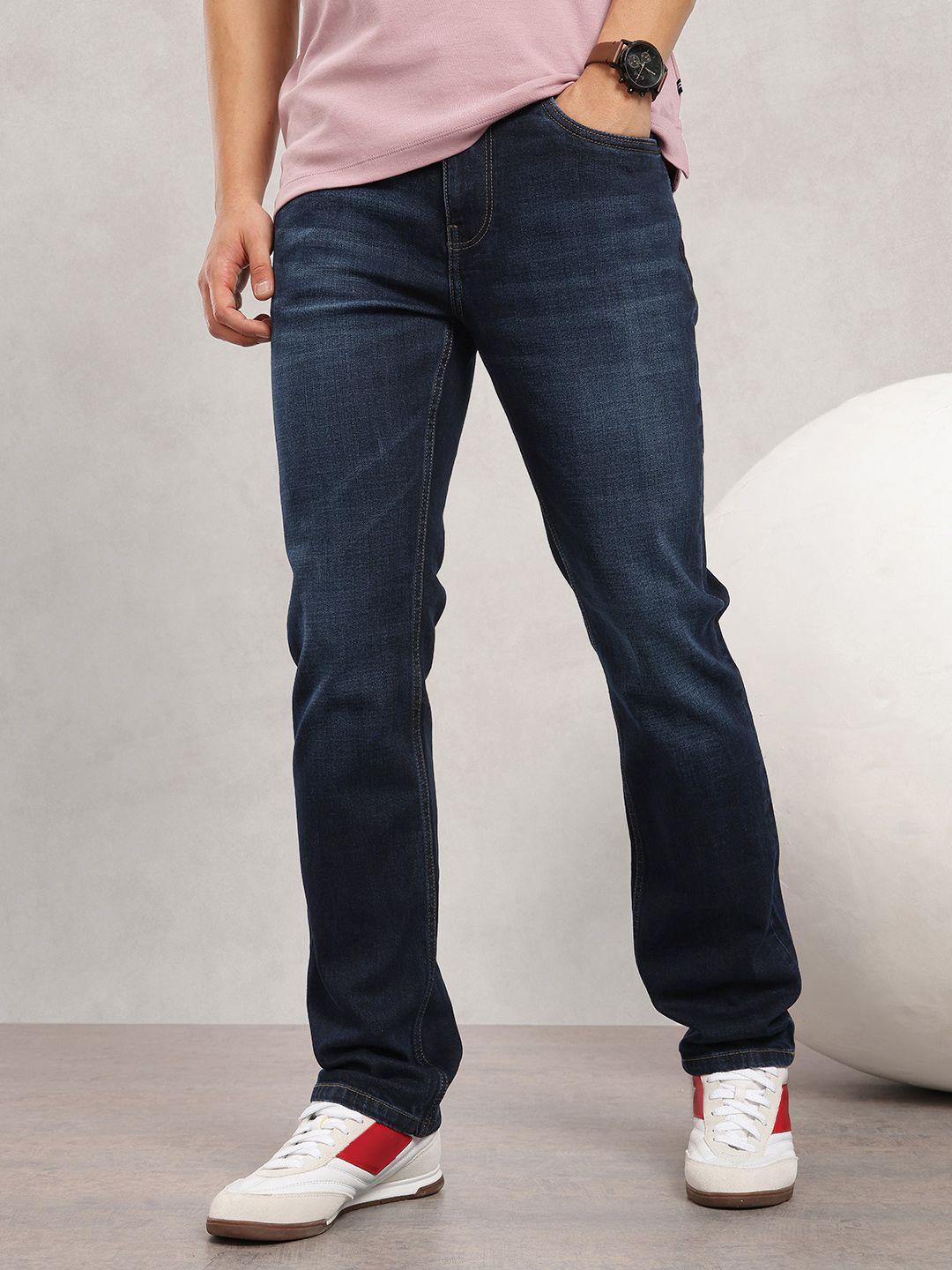 Nautica Men Straight Fit Heavy Fade Stretchable Jeans-picture-13