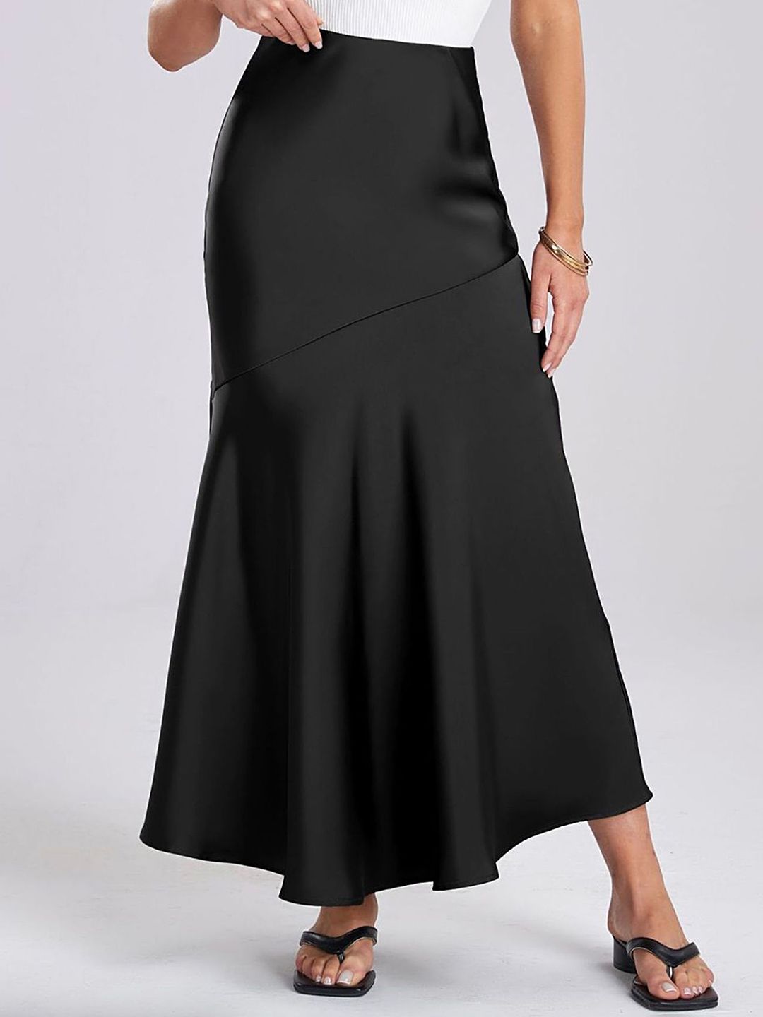LULU & SKY Women High-Rise A-Line Asymmetric Hem Maxi Skirt-picture-38