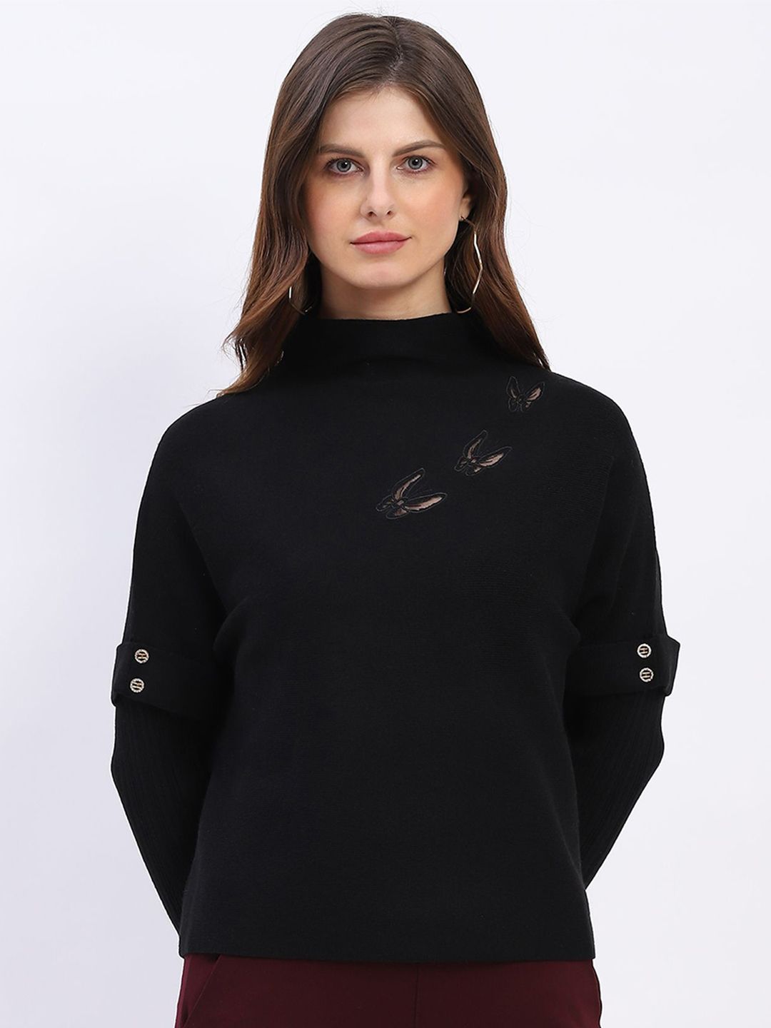 Global Republic Women High Neck Pullover Sweaters-picture-28