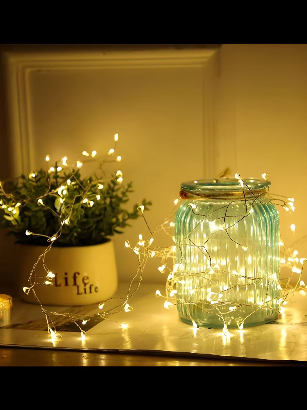 The Purple Tree White Firecracker Cluster LED String Lights-picture-22