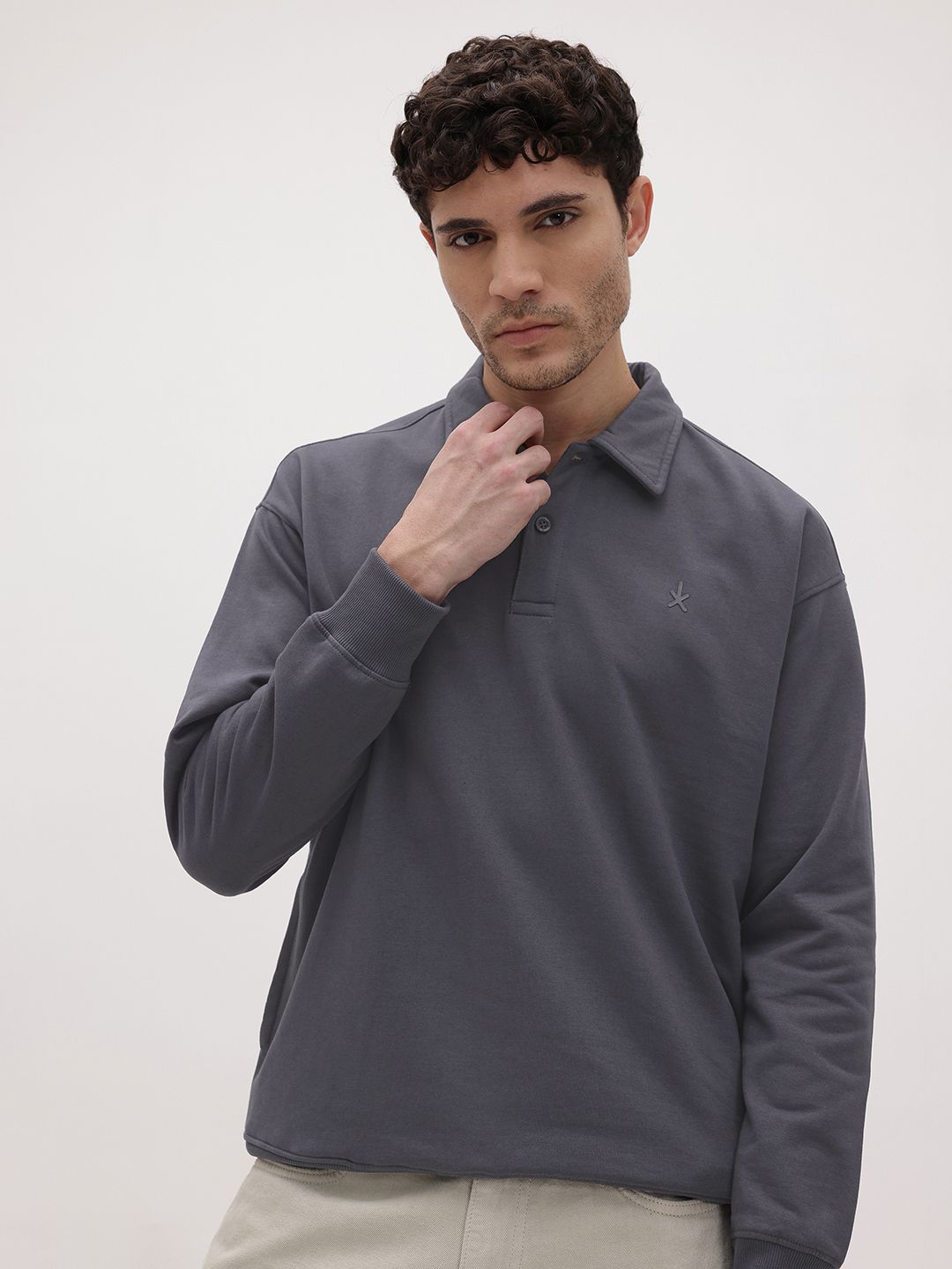 The Roadster Life Co. Shirt Collar Drop Shoulder Sweatshirt-picture-38