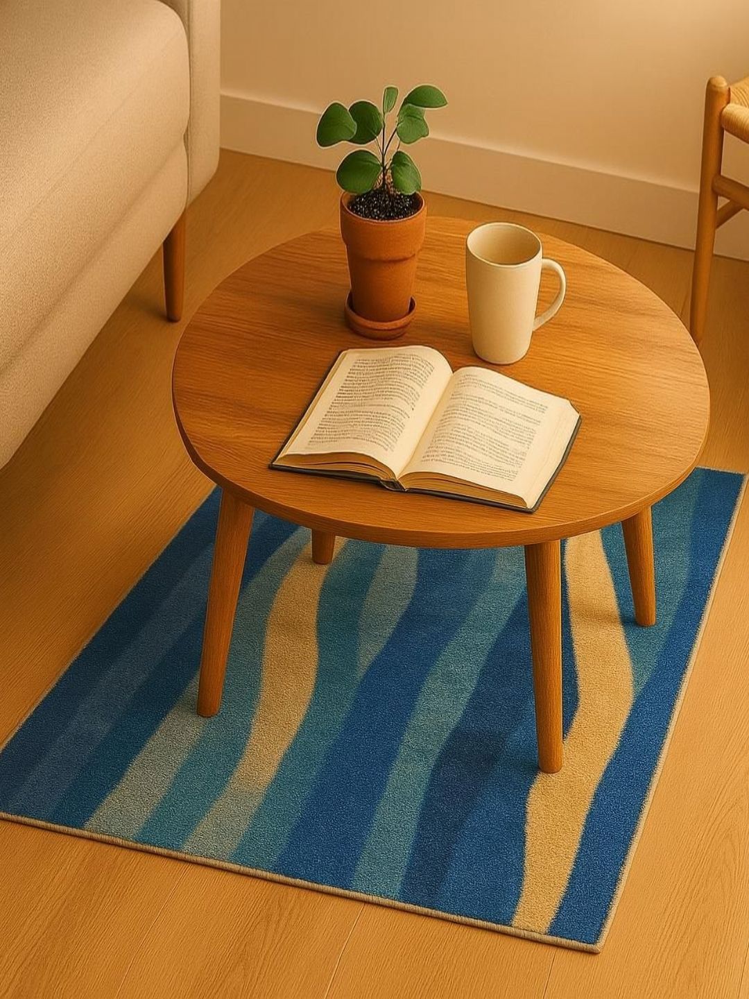 winner Blue & Beige Printed Anti-Skid Floor Mat-picture-14