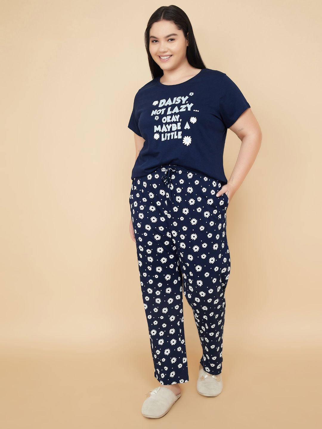 max Women Typography Printed Pure Cotton Short Sleeve Night Suit-picture-50
