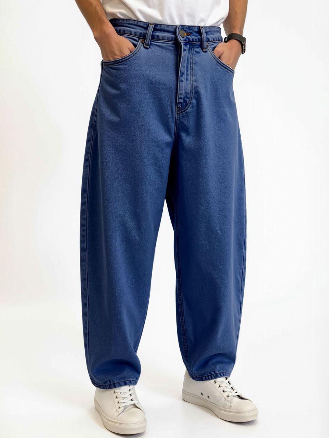 Basixx Men Baggy Mid-Rise Jeans-picture-12
