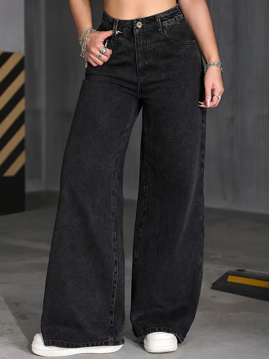 KASHIAN Women High-Rise No Fade Relaxed Fit Jeans