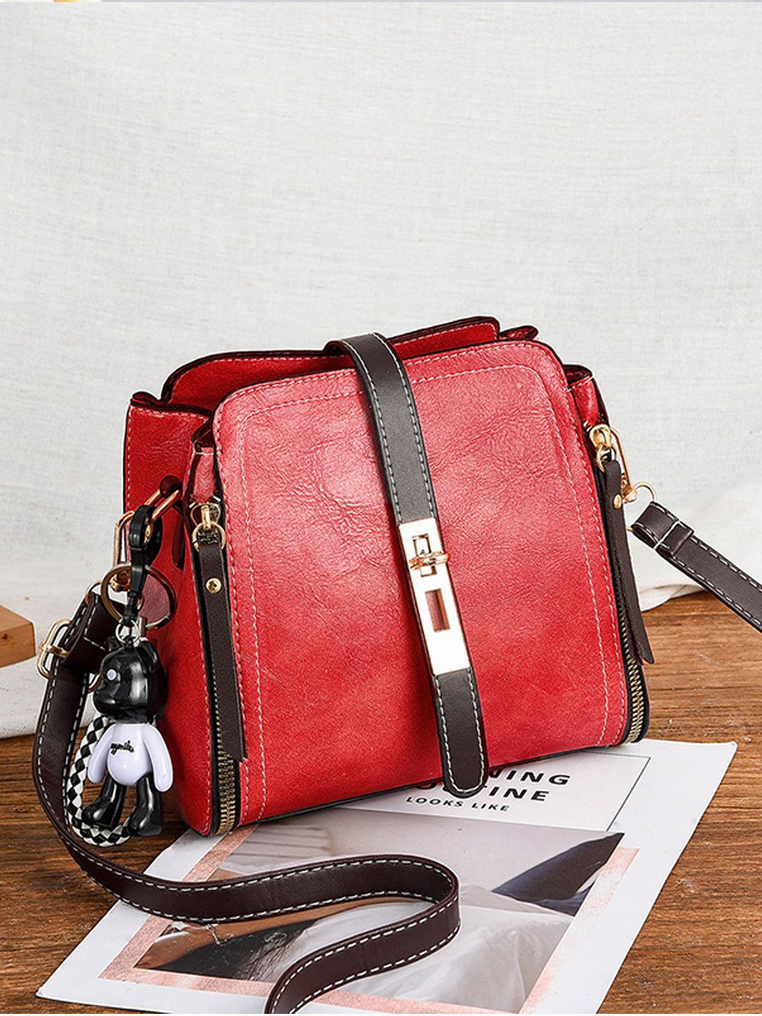 StyleCast Women Colourblocked Structured Sling Bag-picture-39
