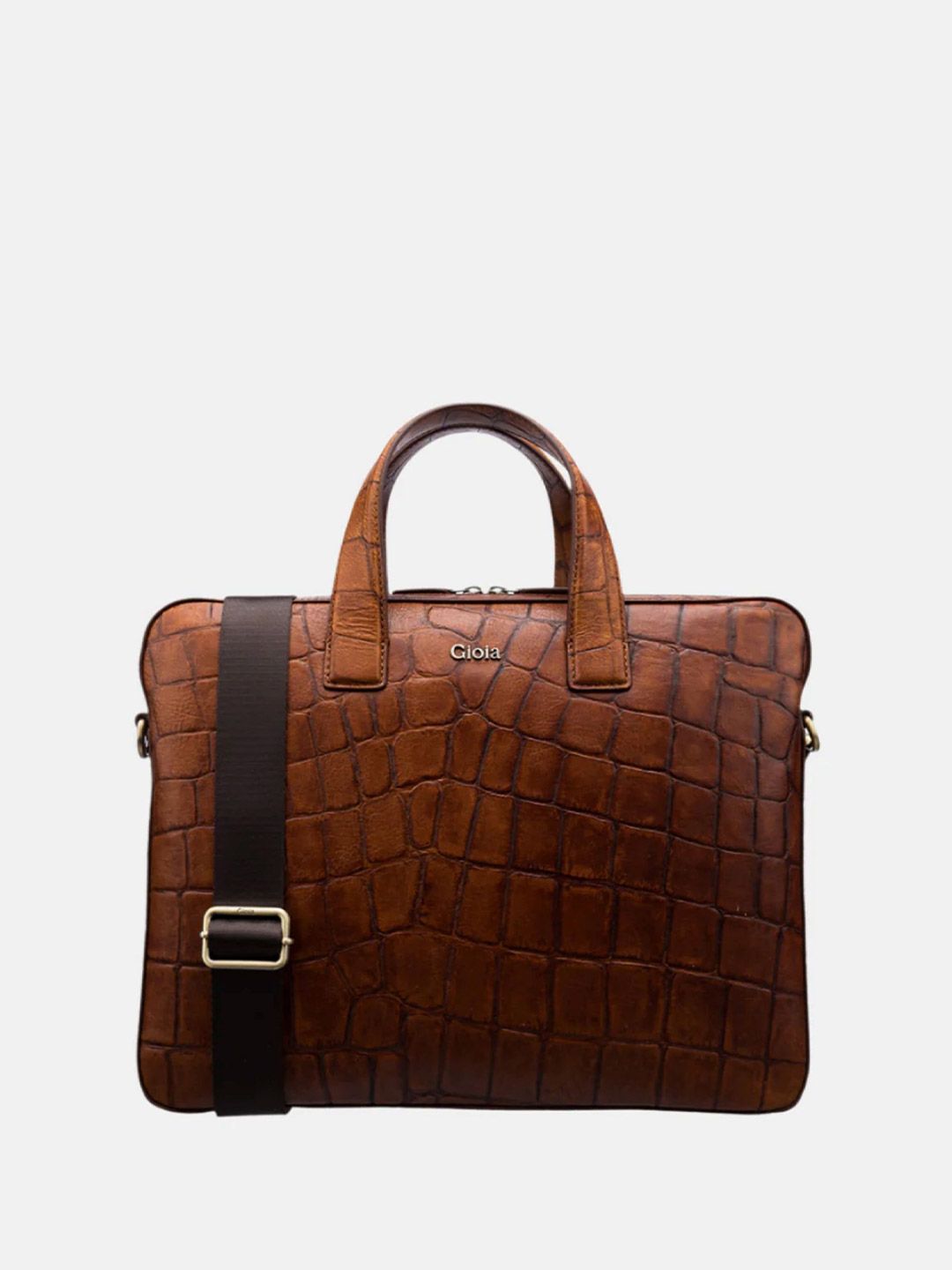 GIOIA Men Textured Leather Laptop Bag-picture-17