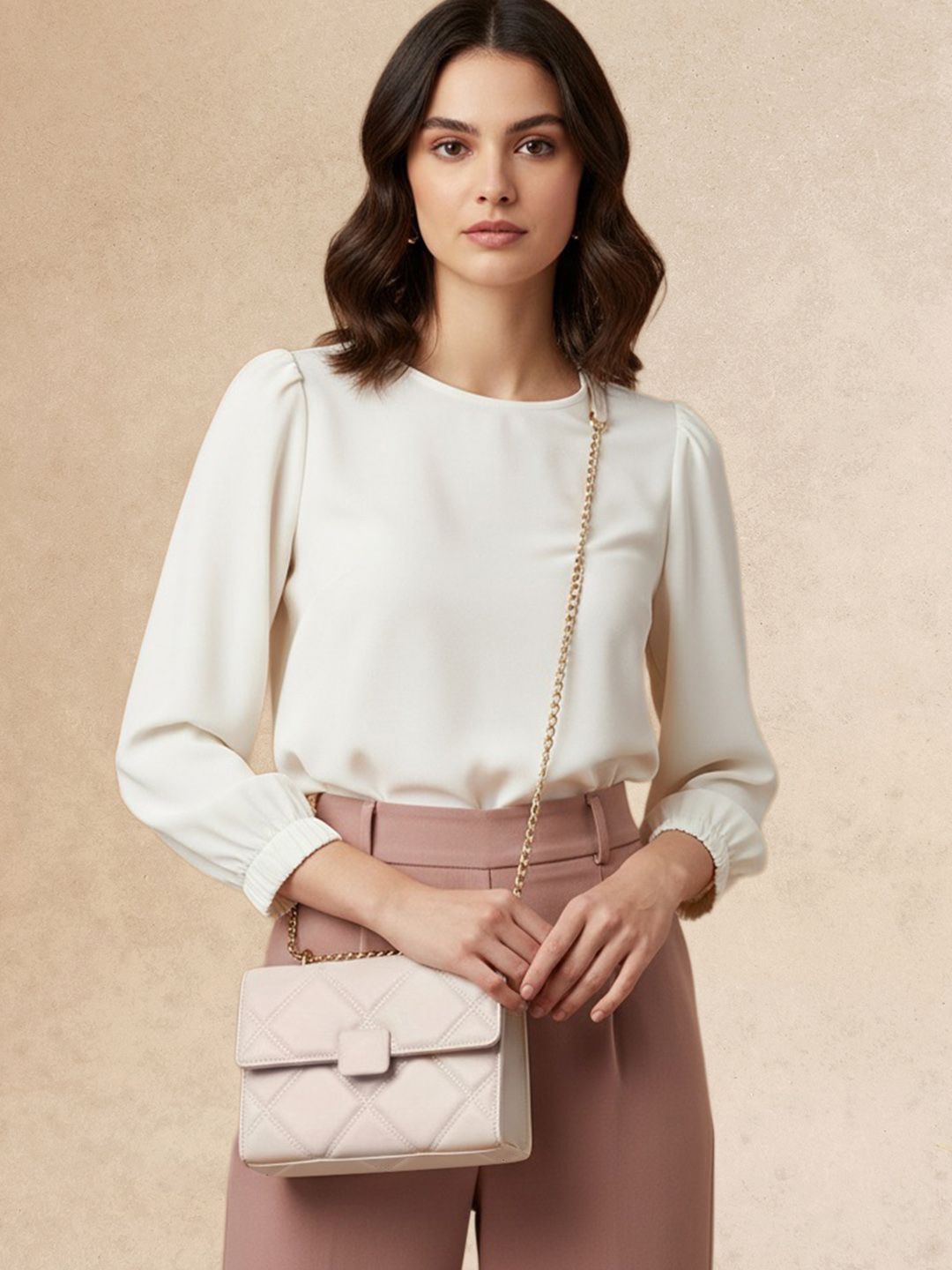 all about you Textured Structured Shoulder Bag with Quilted-picture-41