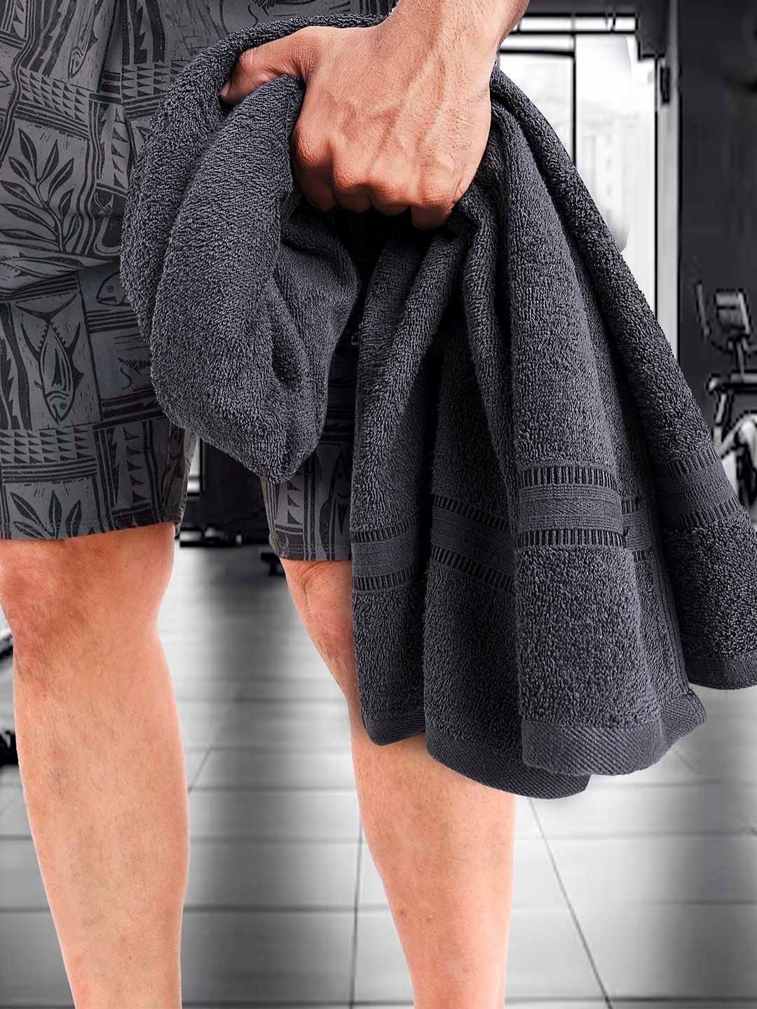 LacyLook Grey Cotton 400 GSM Bath Towel-image-20