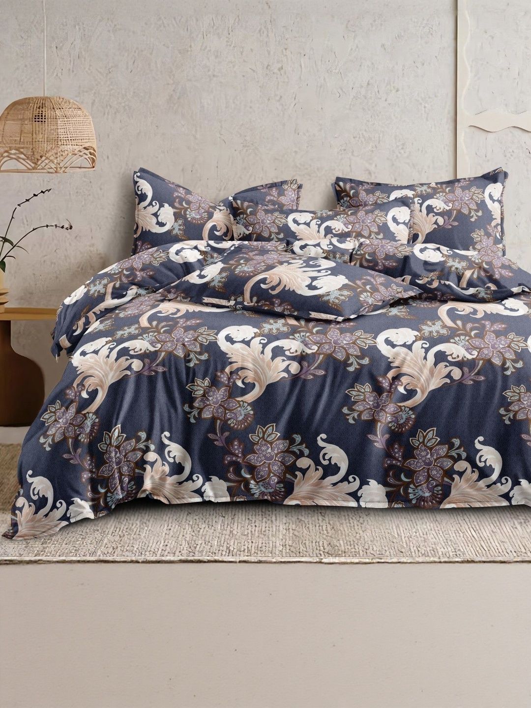 kurry home furnishing Multicoloured Egyptian Cotton Superfine Super King Bedsheets-picture-37