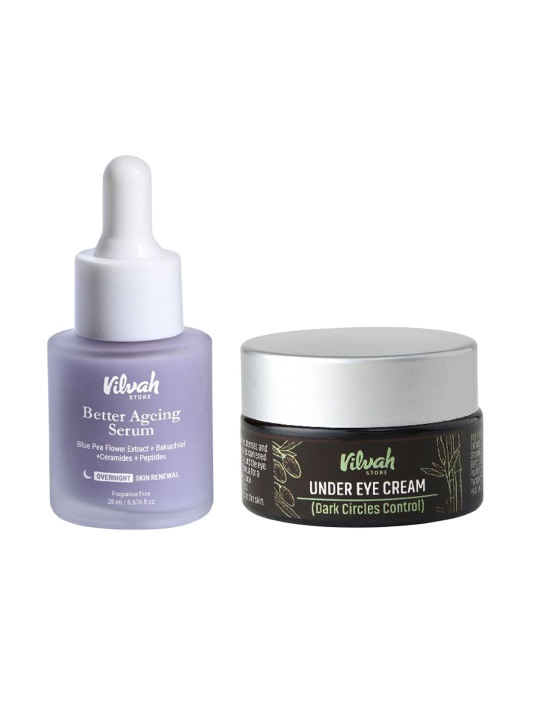 Vilvah Store Set Of 2 Better Ageing Serum- 20 ml & Under Eye Cream- 40 ml-picture-24