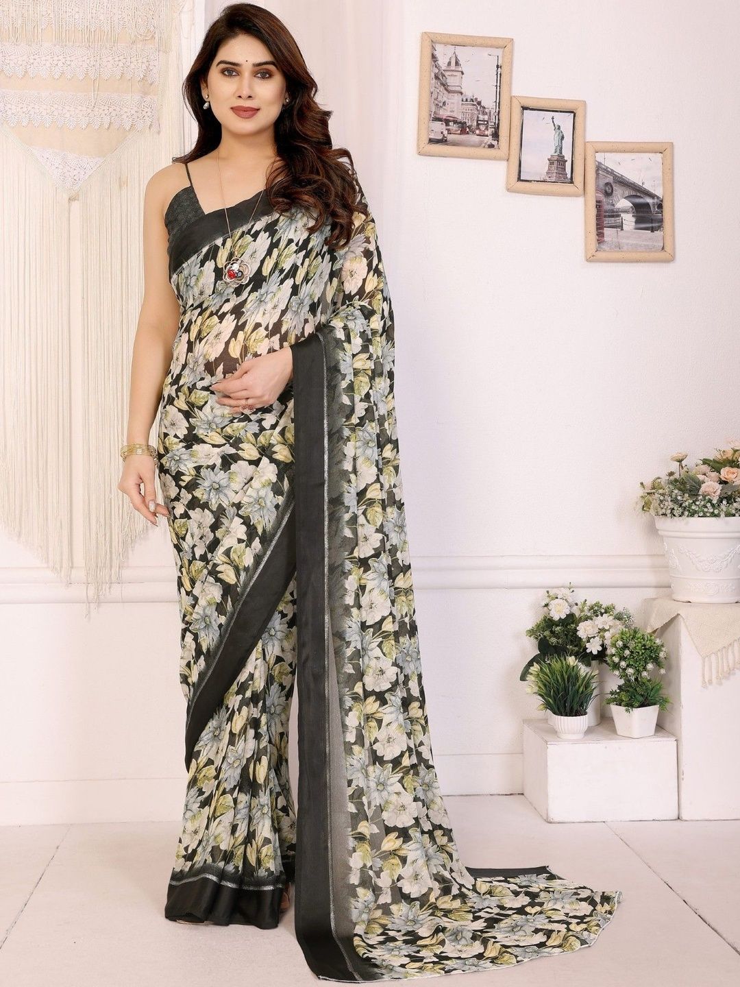 Panzora Women Floral Printed Saree-picture-22
