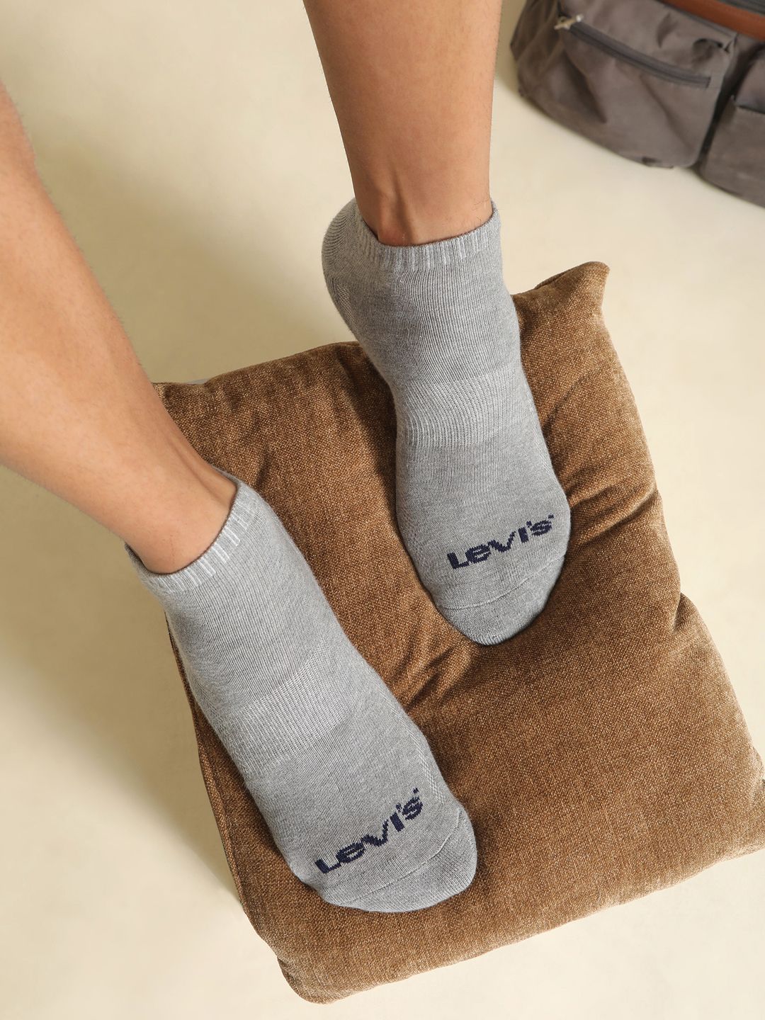 Levis Men Pack Of 3 Pair Stretch Ankle Length Socks With Cushioned Sole-picture-54
