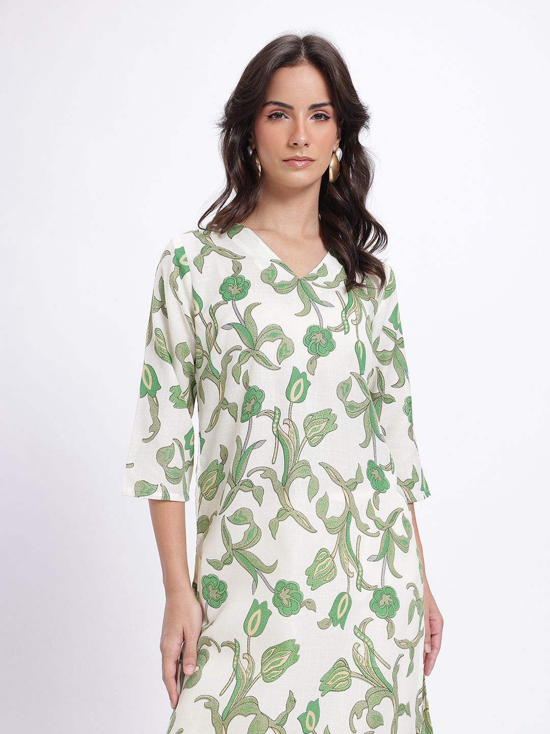 Anouk Rustic Mandarin Collar Floral Print Straight Kurta-picture-19