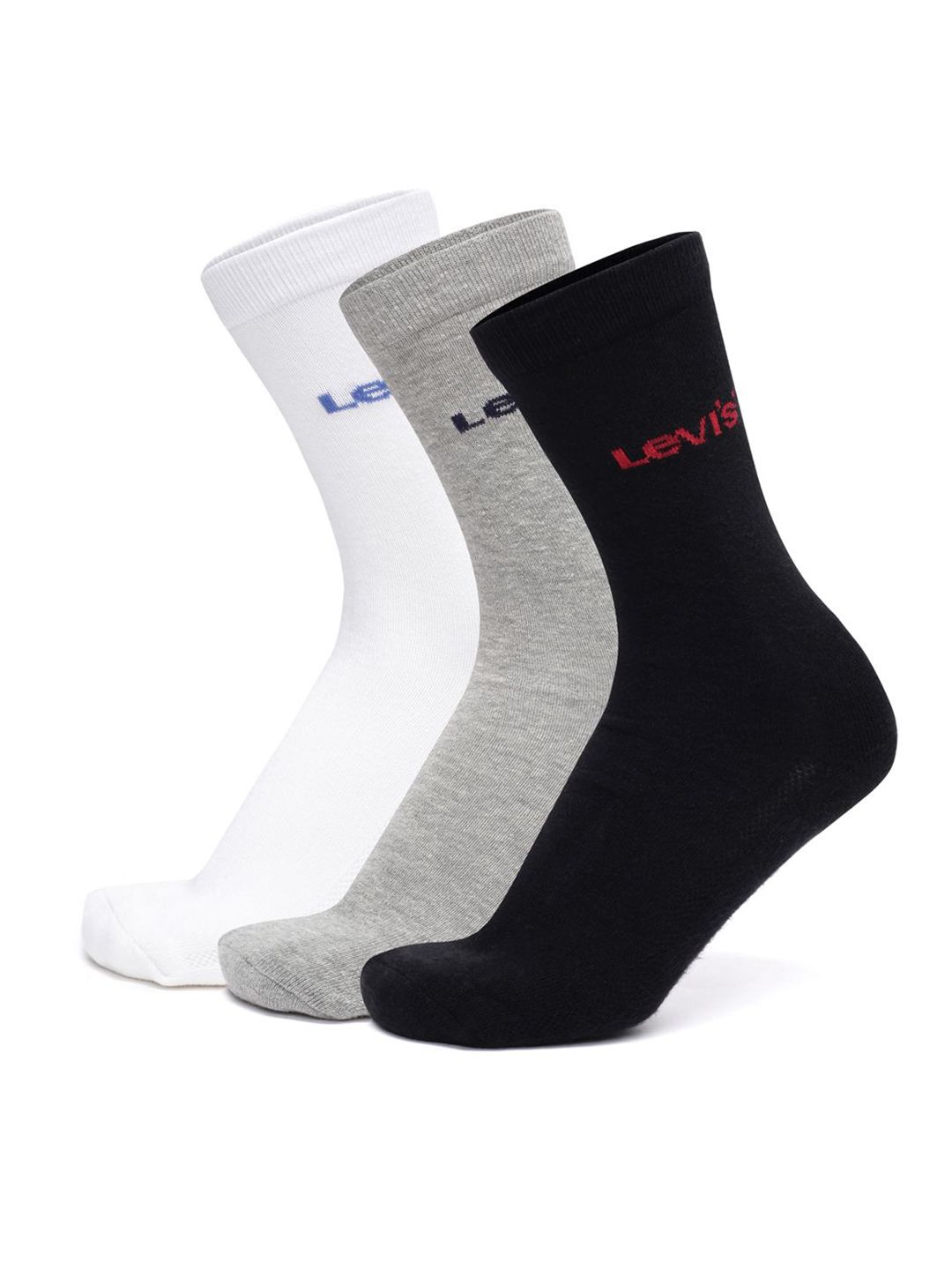 Levis Men Pack Of 3 Cotton Stretch Calf Length Socks-image-24