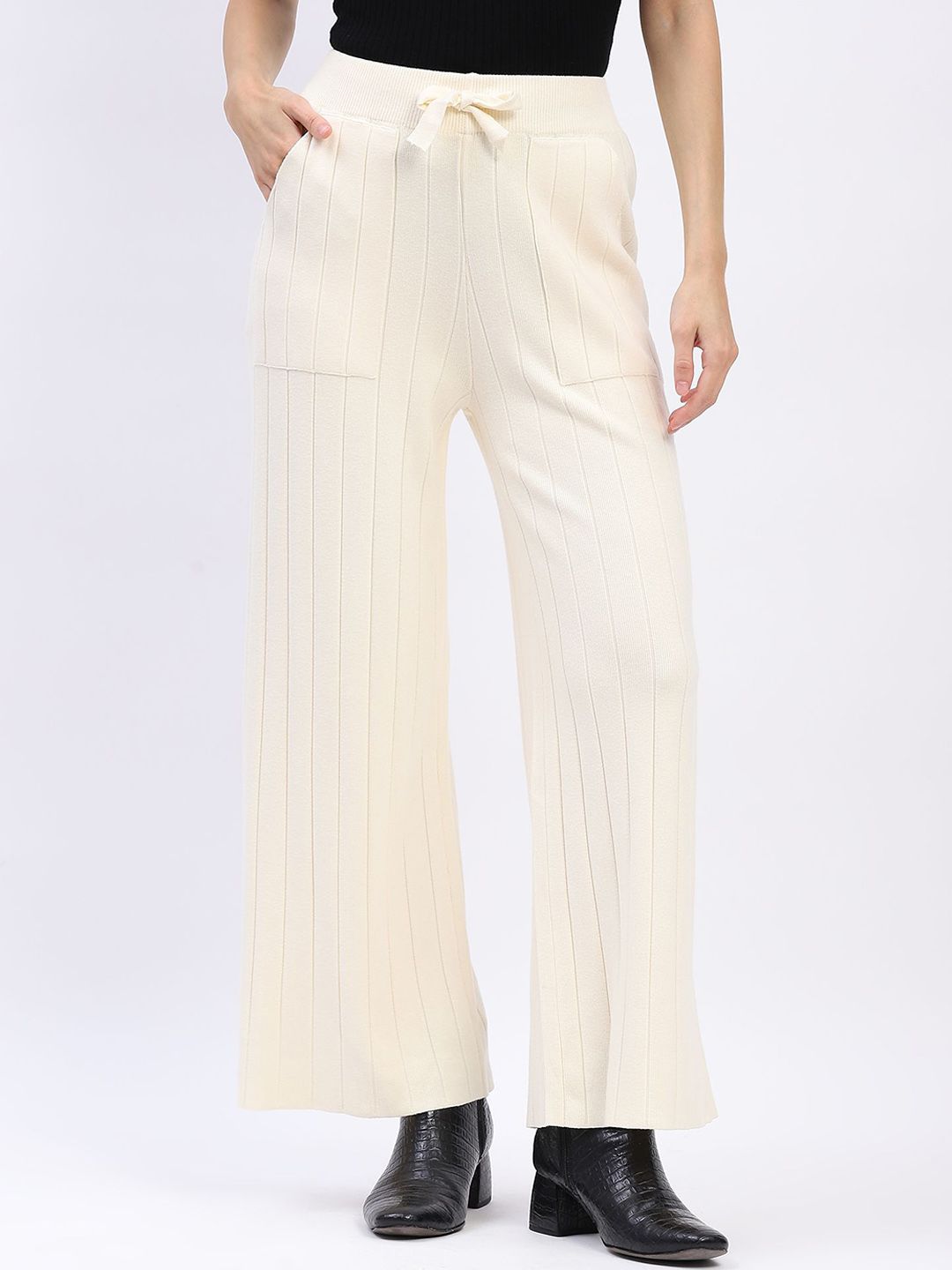 Global Republic Women Striped Straight Fit High-Rise Trousers-picture-30