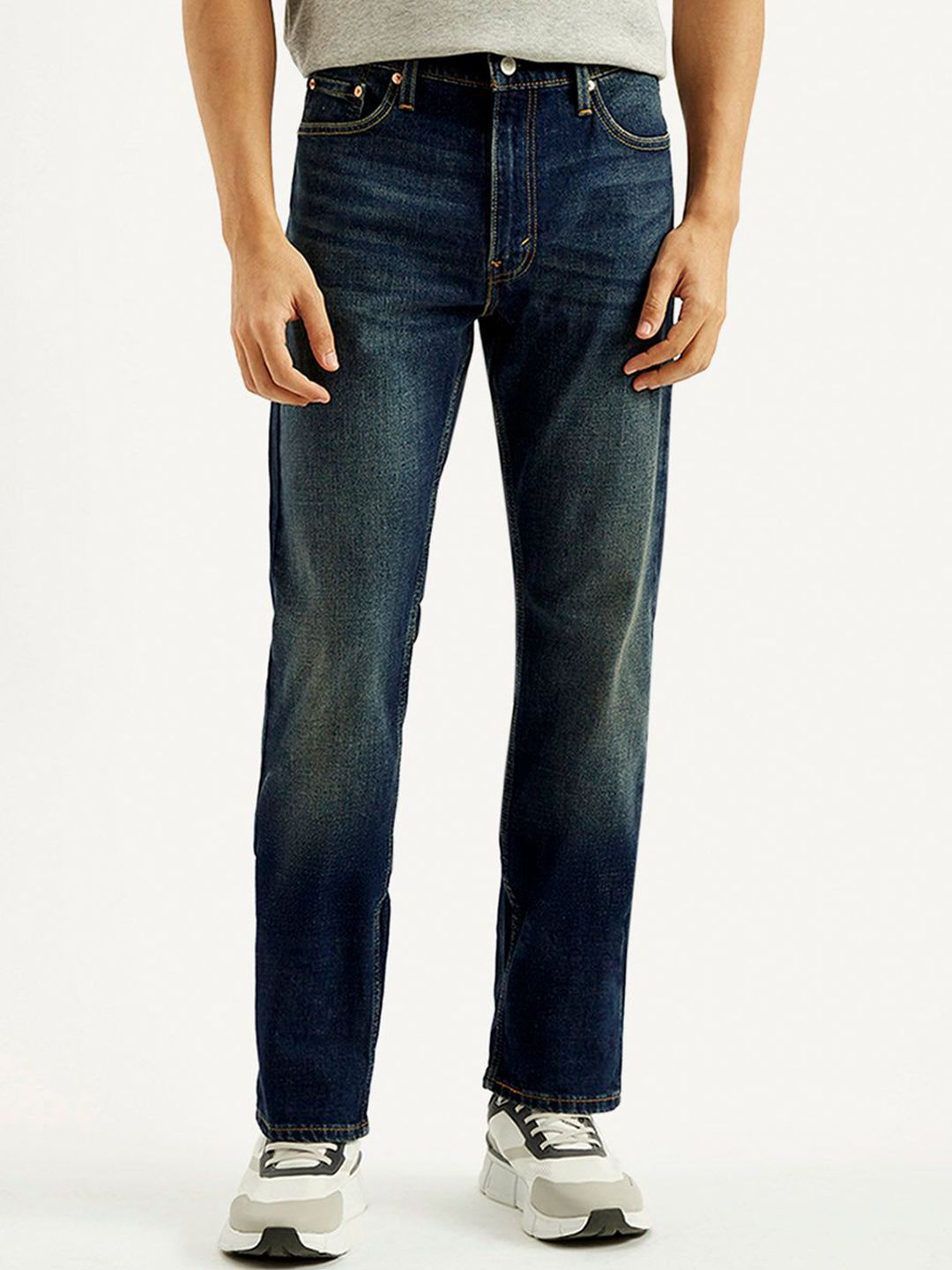 Levis Men Classic Straight Fit Mid-Rise Light Fade Stretchable Jeans-picture-21