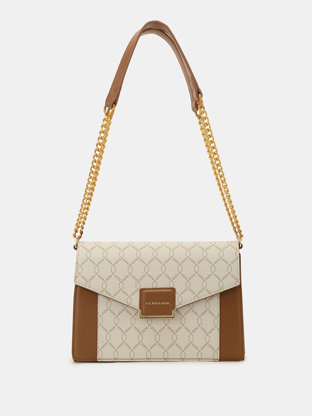 U.S. Polo Assn. Women Birdy Beige crossbody Handbag with Monogram Print-picture-43
