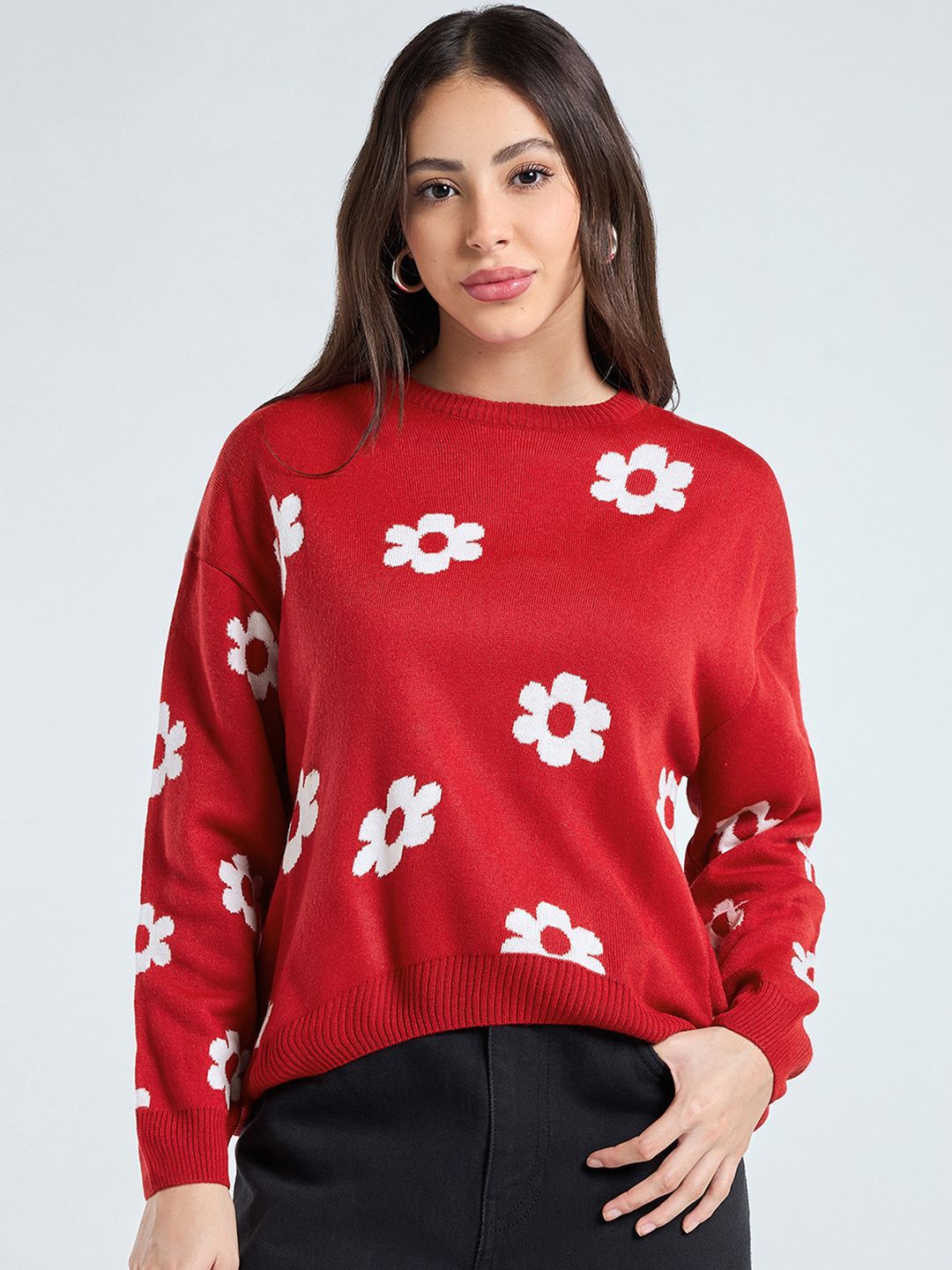 Bewakoof Women Floral Printed Oversized Pullover-picture-23