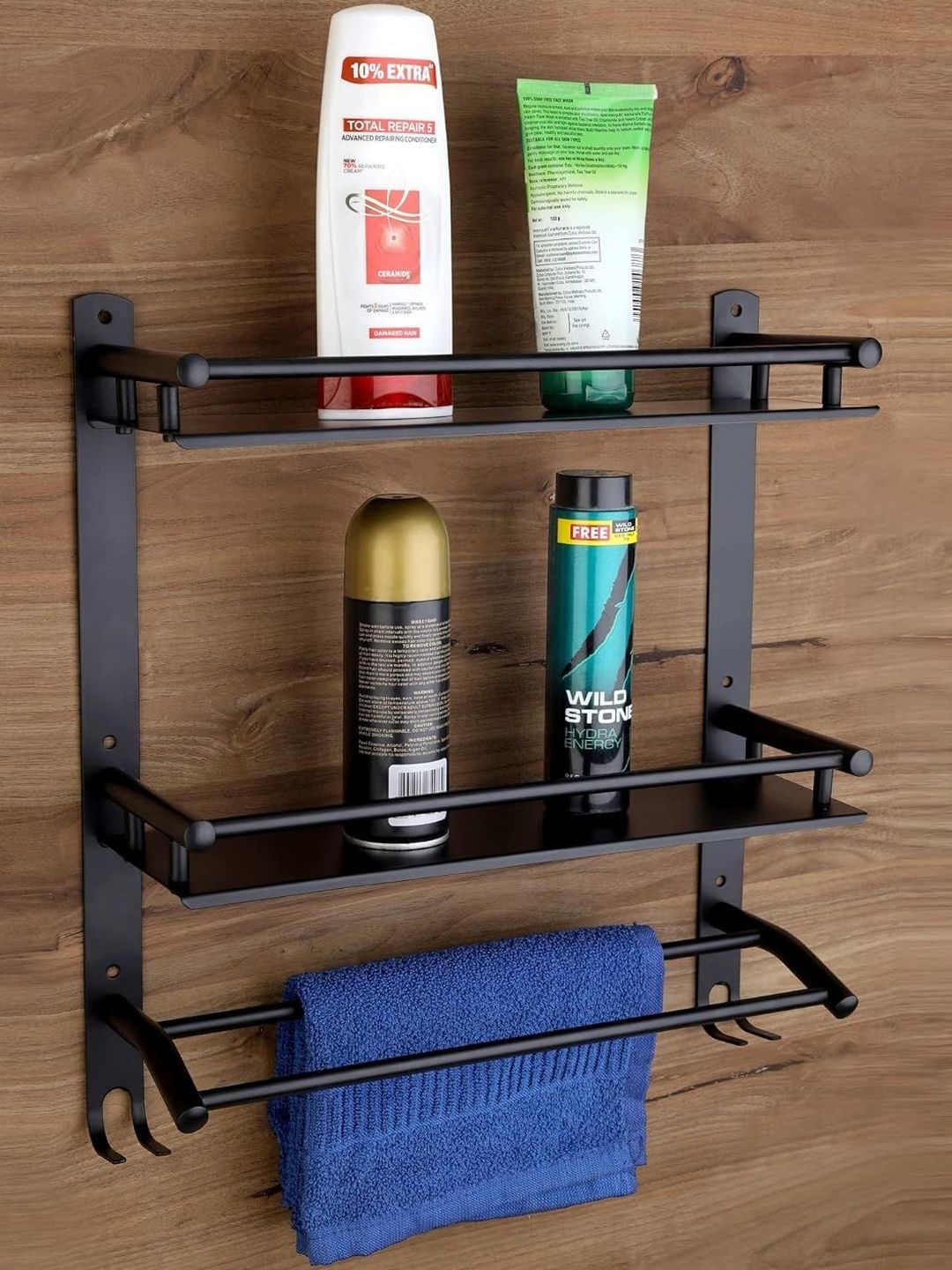 GLOXY Black Stainless Steel Towel Holder-image-41