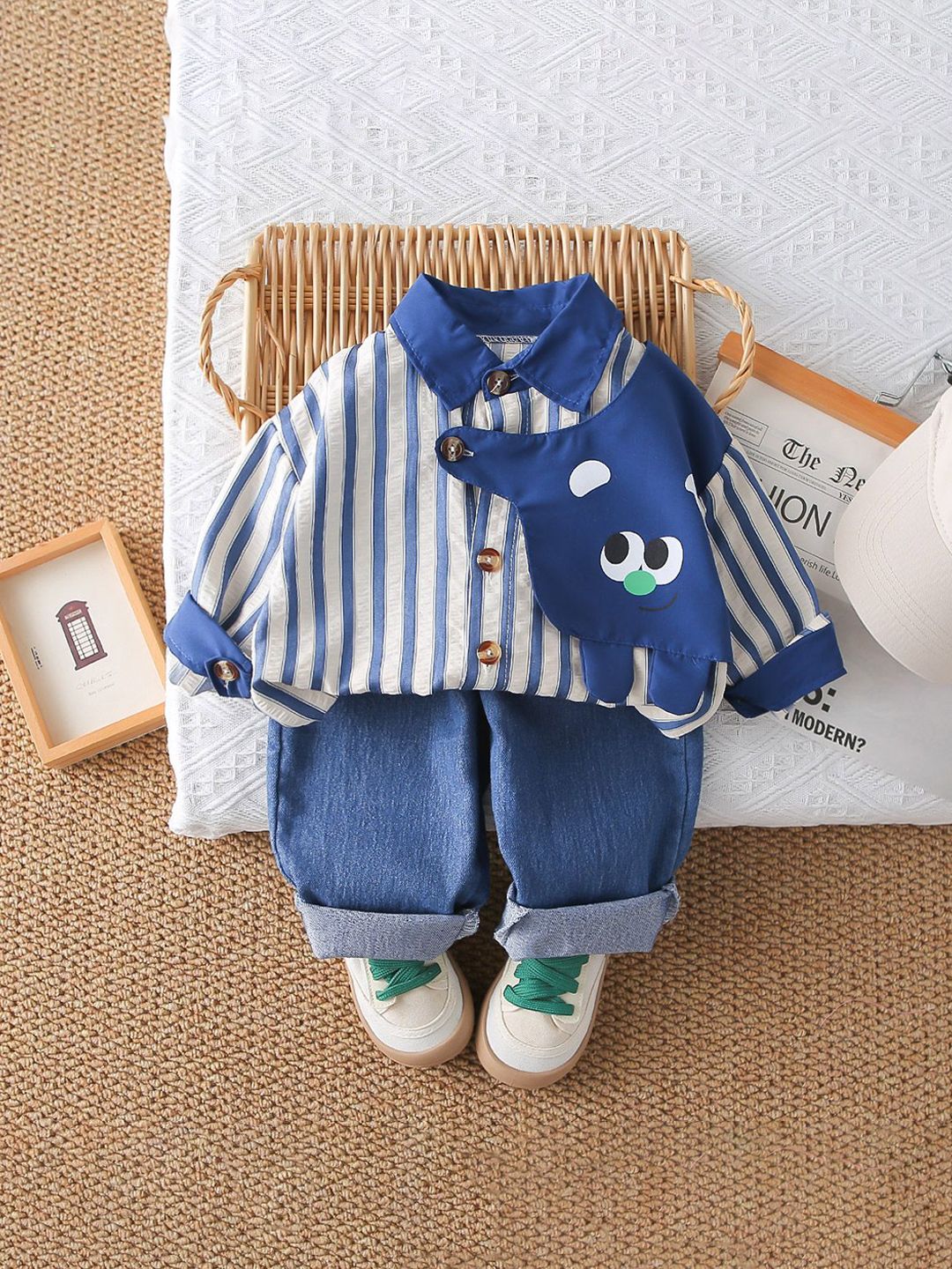 StyleCast x Revolte Boys Striped Long Sleeves Shirt With Trousers-picture-28