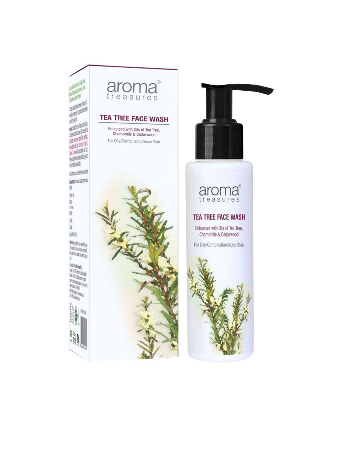 Aroma Treasures Tea Tree Face Wash With Chamomile Oil - 100 ml