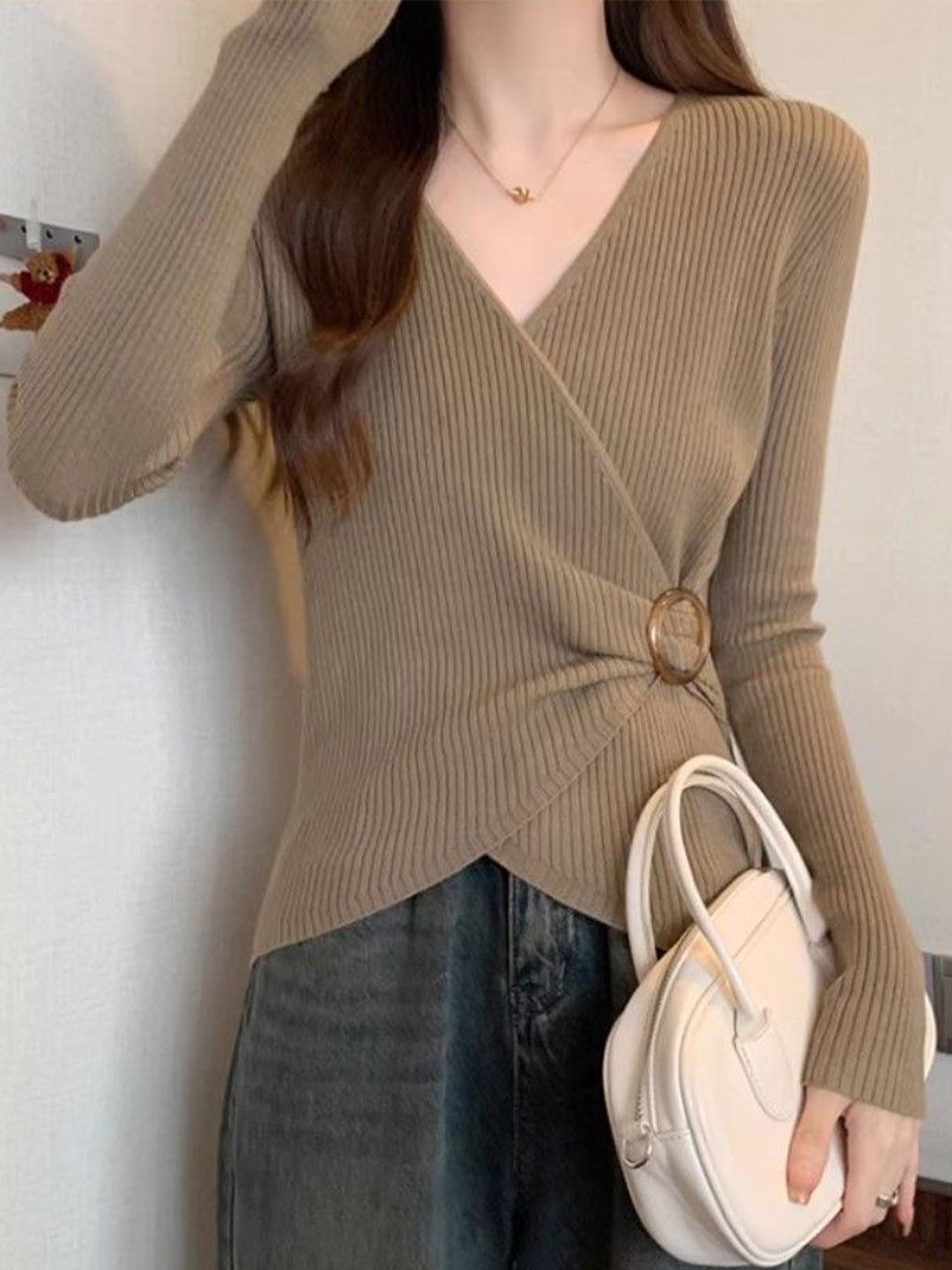 StyleCast V-Neck Pullover Sweaters-picture-37