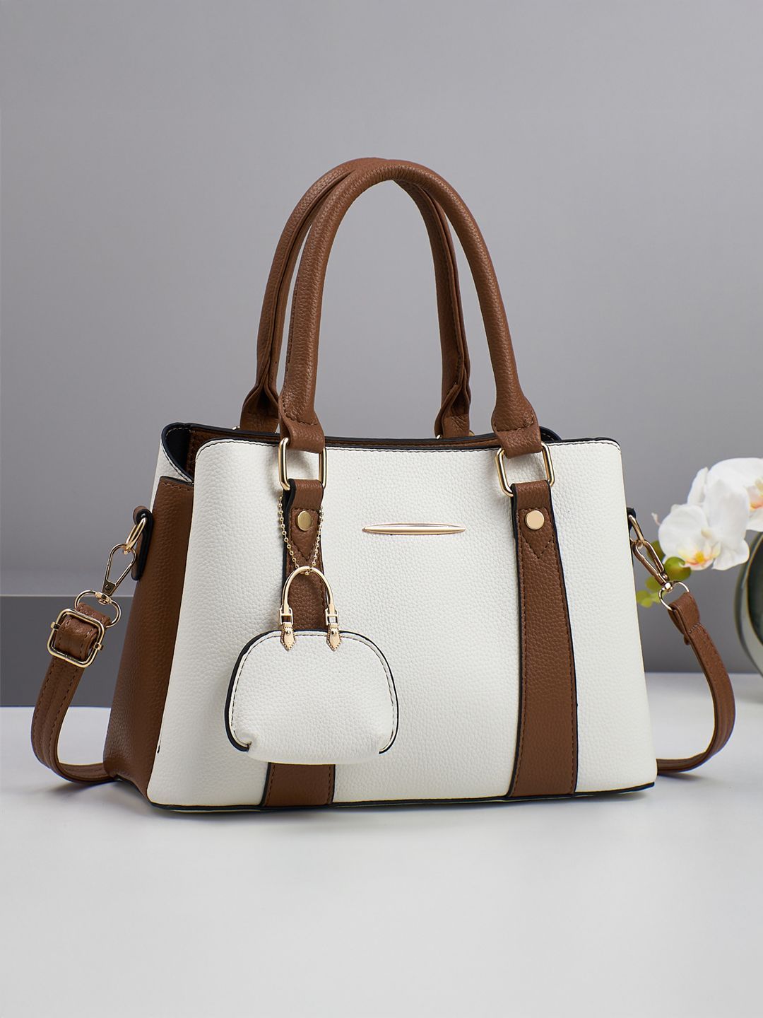 StyleCast Women Textured Structured Two Handles Handheld Bag-picture-32