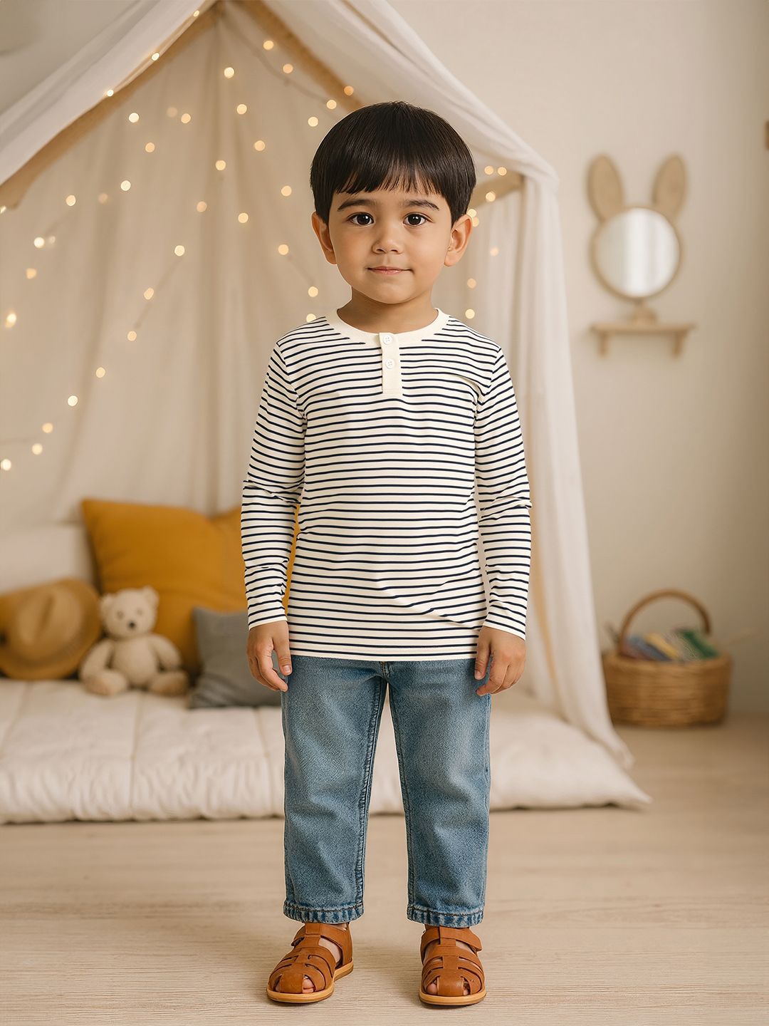 MINI KLUB Boys Striped Cotton T-shirt-picture-35