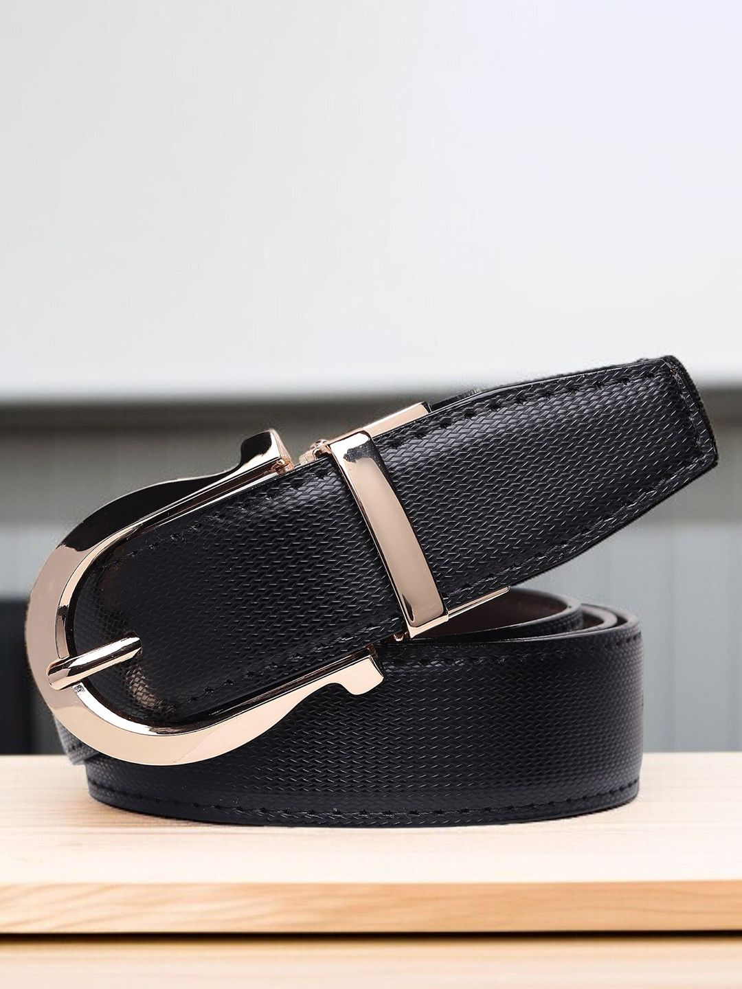 Provogue Men Textured PU Reversible Formal Belt-picture-11