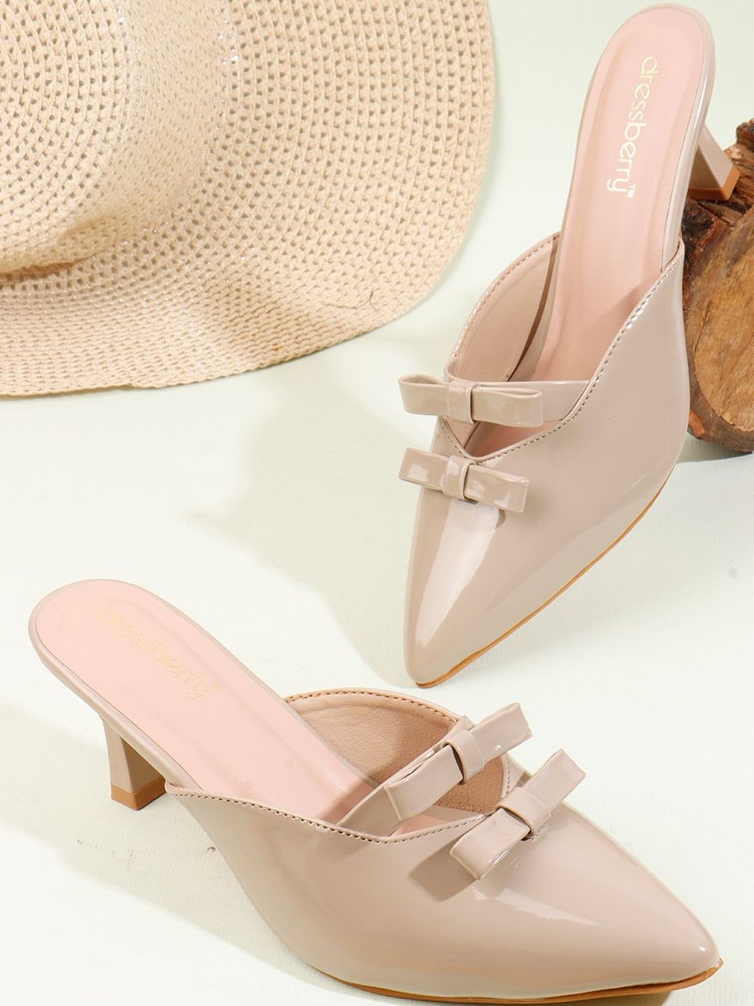 DressBerry Women Beige Synthetic Pointed Toe Heels-picture-41