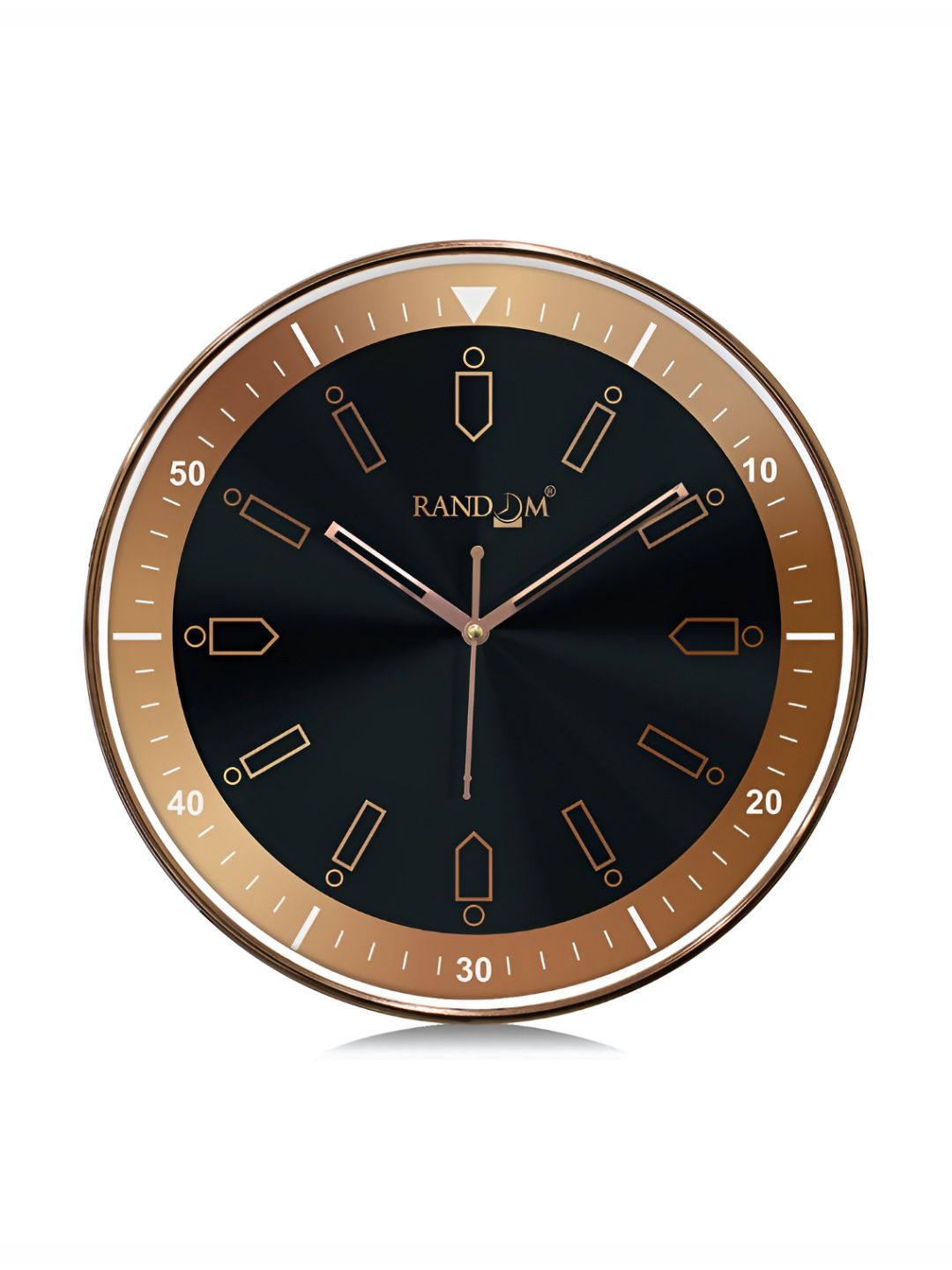 RANDOM Black & Gold-Toned Printed Round Contemporary Wall Clock-picture-28