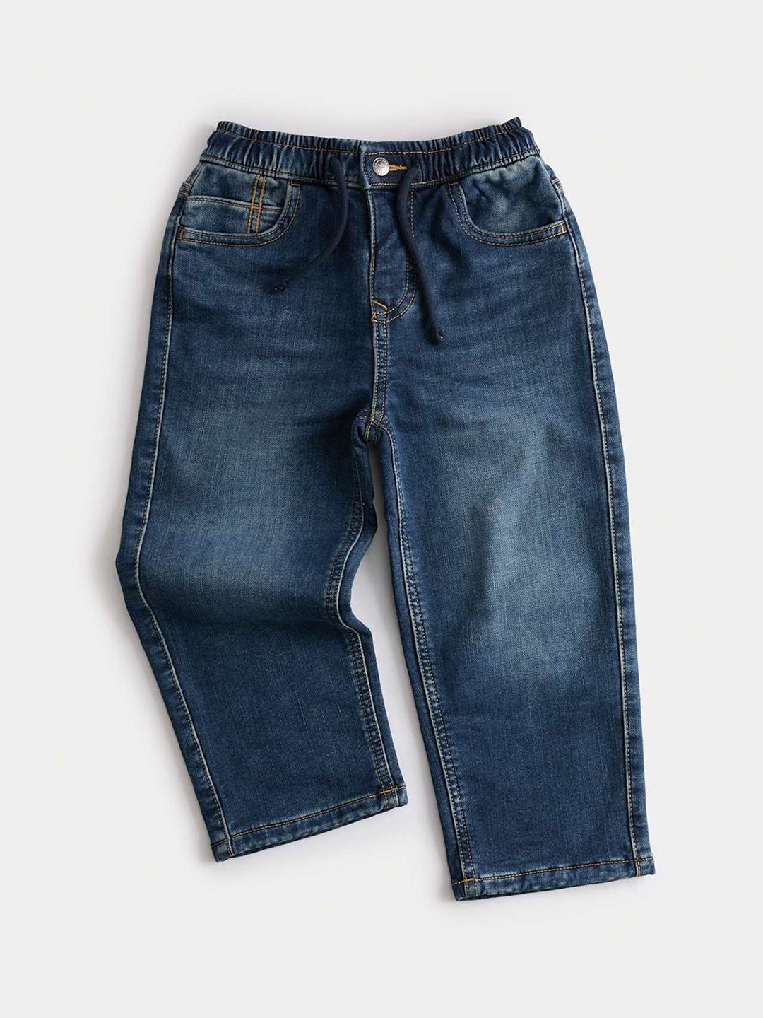 Marks & Spencer Boys Regular Fit High-Rise Light Fade Jeans-picture-44