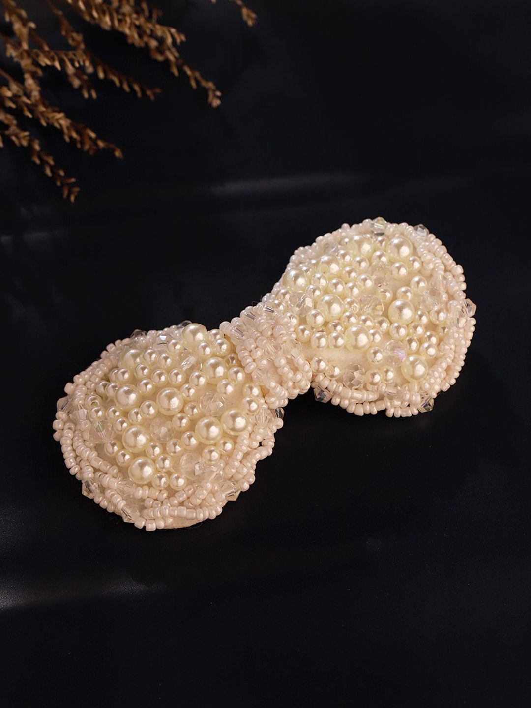 Voylla Korean Bling Pearls Beaded Bow Hair Clip-image-29