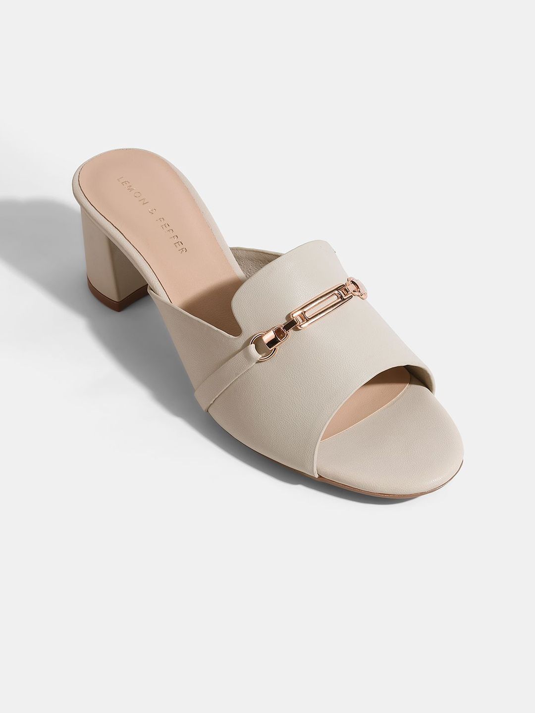 LEMON & PEPPER PU Block Mules with Buckles-picture-31