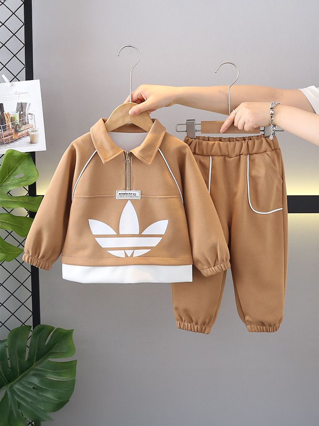 StyleCast x Revolte Boys Printed Polo Collar Sweatshirt With Joggers-picture-24